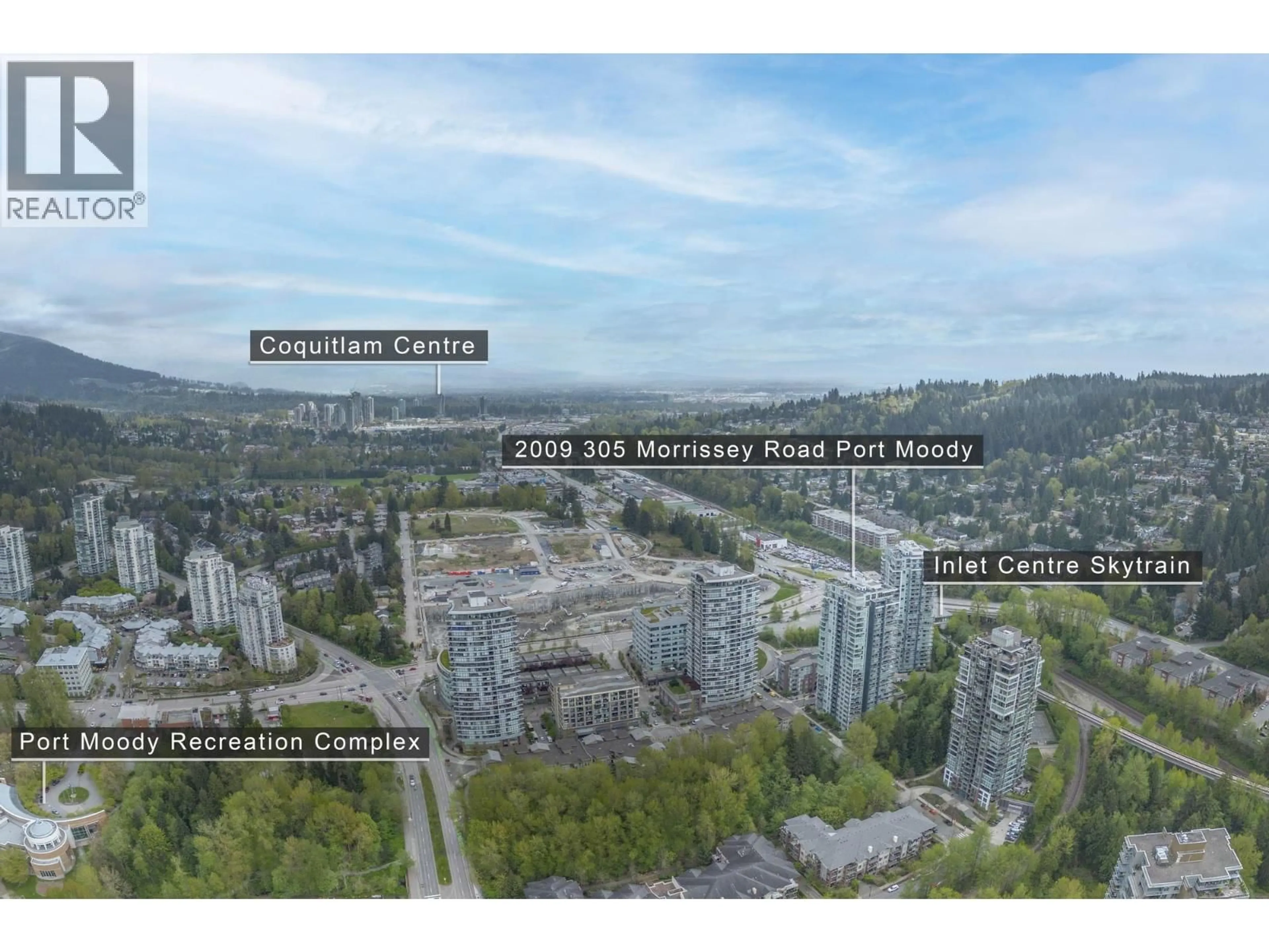 A pic from outside/outdoor area/front of a property/back of a property/a pic from drone, unknown for 2009 - 305 MORRISSEY ROAD, Port Moody British Columbia V3H0M3
