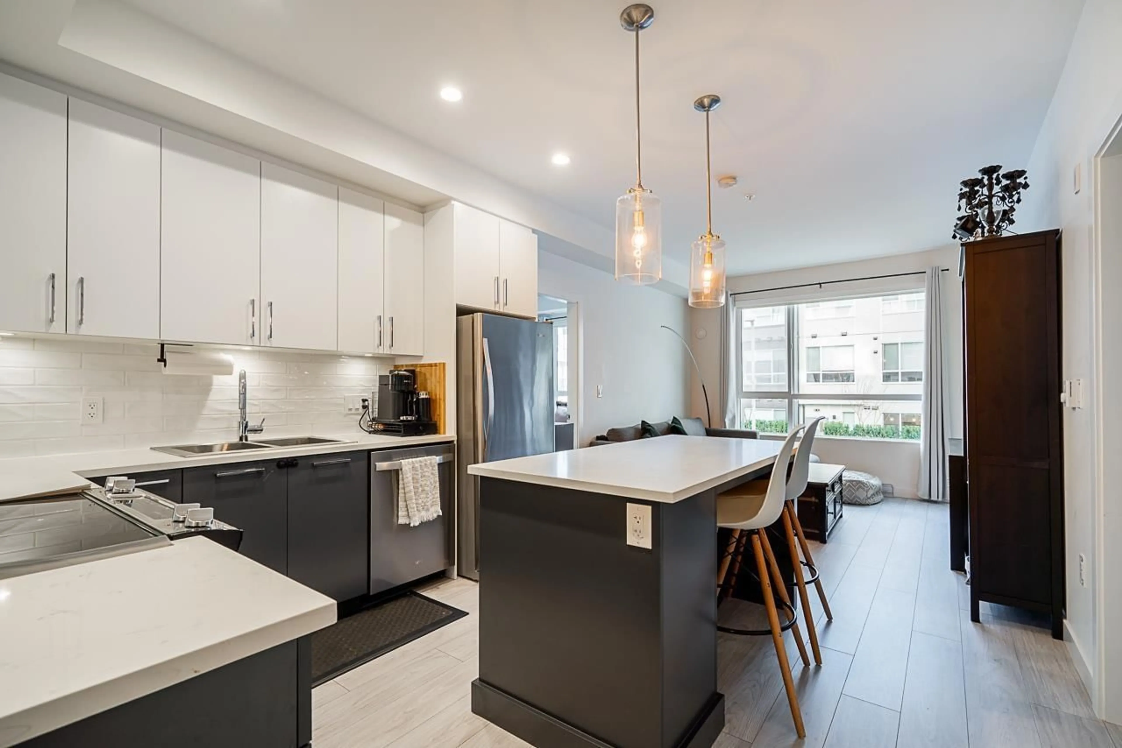 Open concept kitchen, ceramic/tile floor for #B204 - 20834 80TH AVENUE, Langley British Columbia V2Y3M5