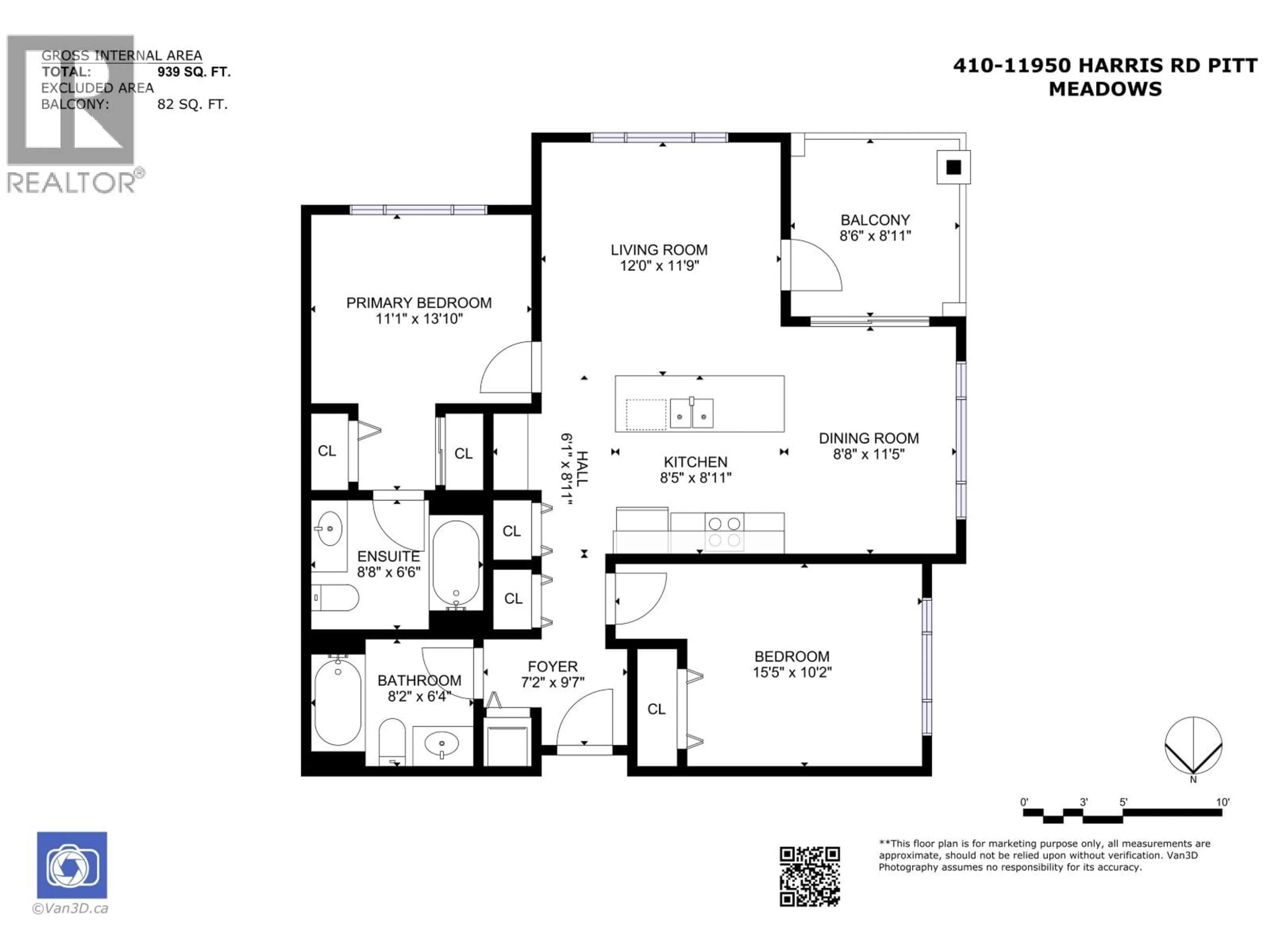 Floor plan for 410 - 11950 HARRIS ROAD, Pitt Meadows British Columbia V3Y0B7