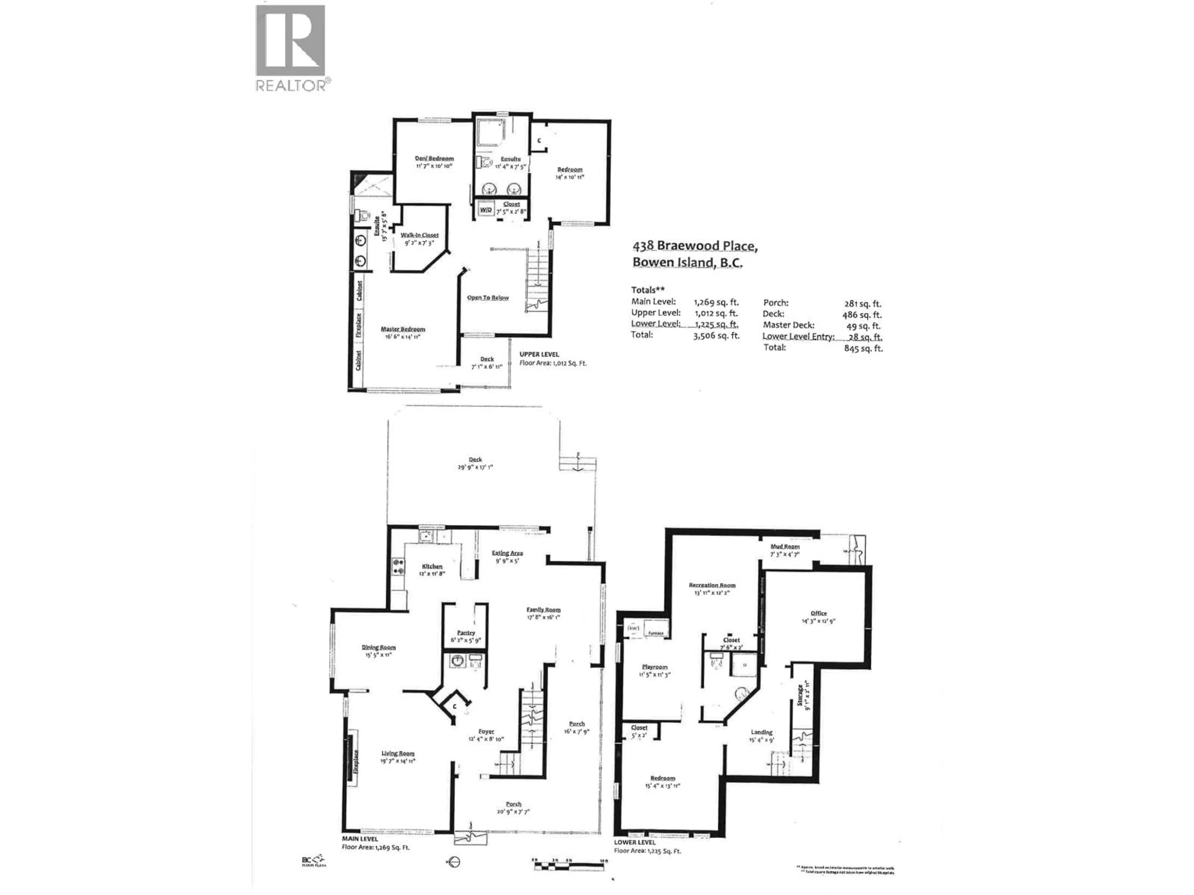 Floor plan for 483 BRAEWOOD PLACE, Bowen Island British Columbia V0N1G2