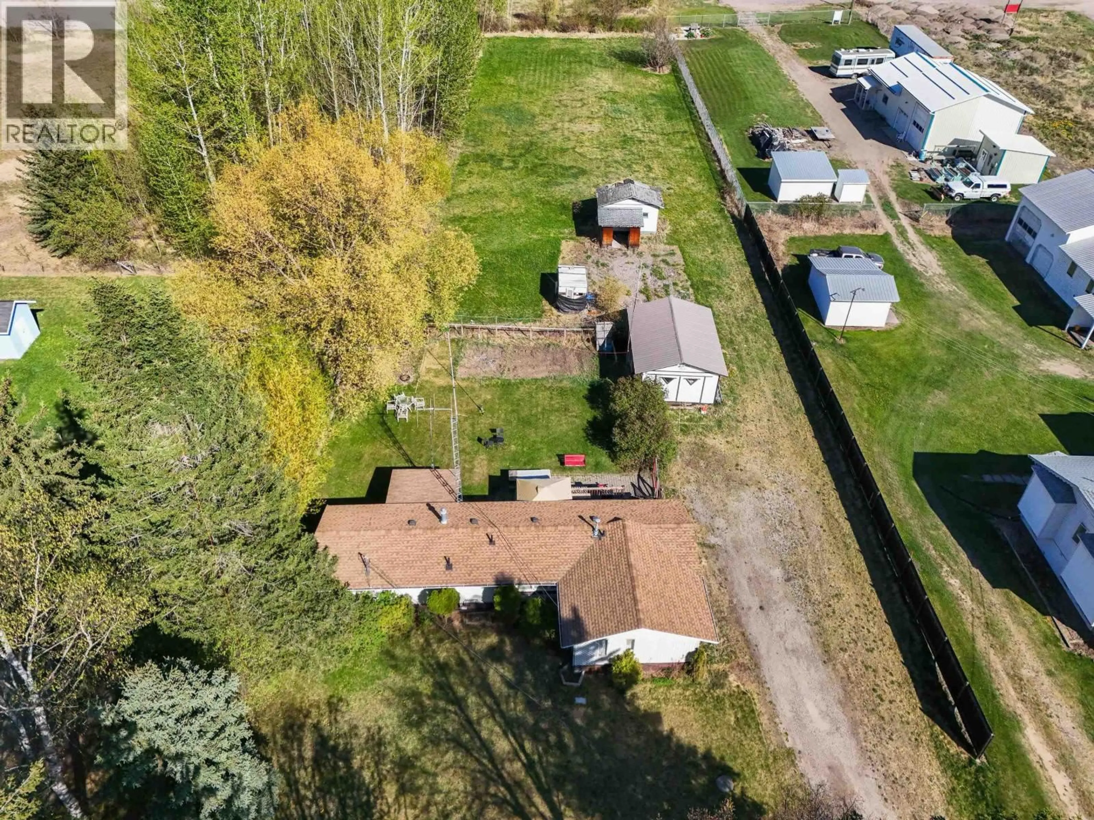 A pic from outside/outdoor area/front of a property/back of a property/a pic from drone, street for 982 MAPLE HEIGHTS ROAD, Quesnel British Columbia V2J3X3