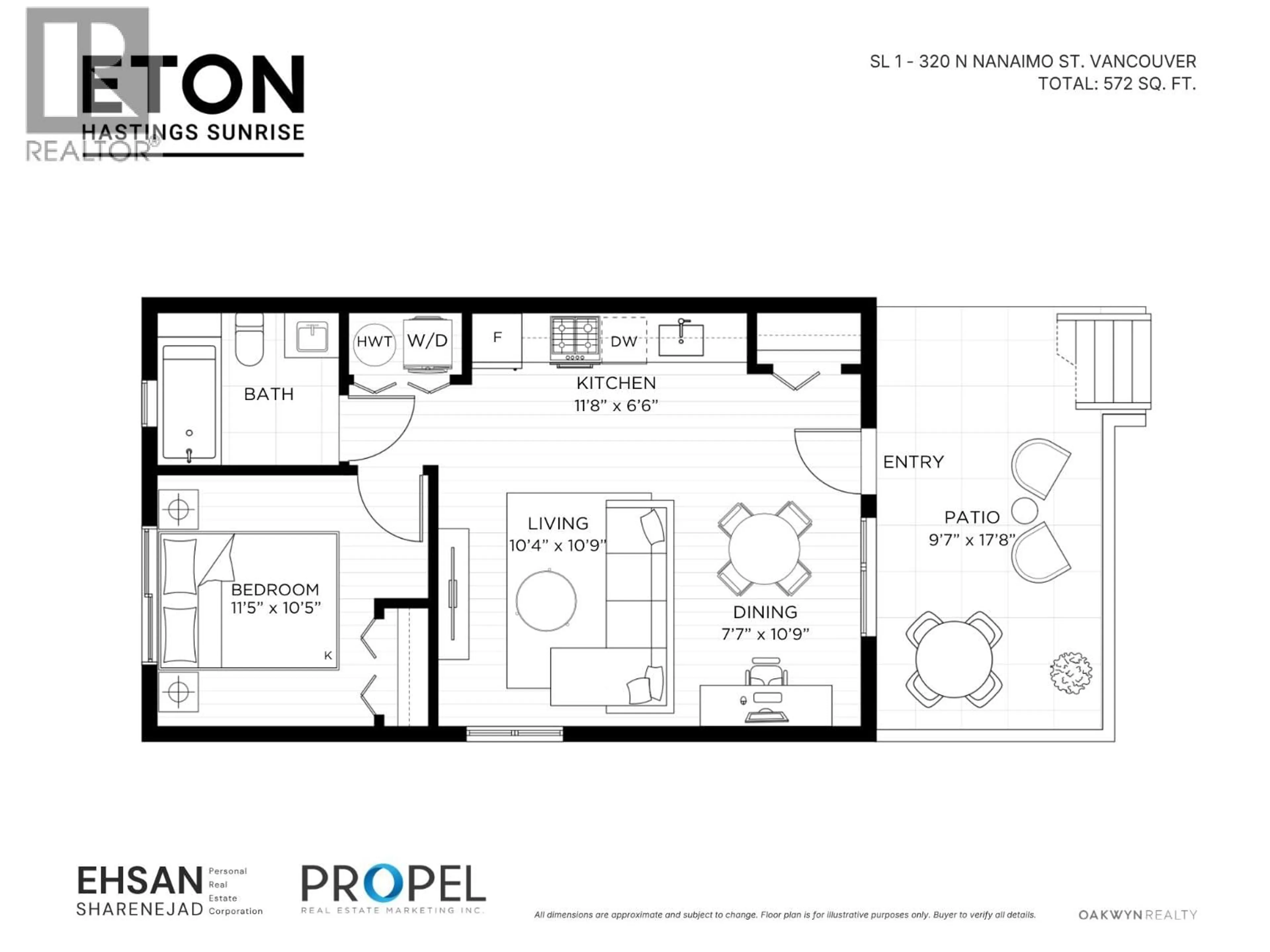 Floor plan for SL 1 - 320 NANAIMO STREET, Vancouver British Columbia V5K1J6
