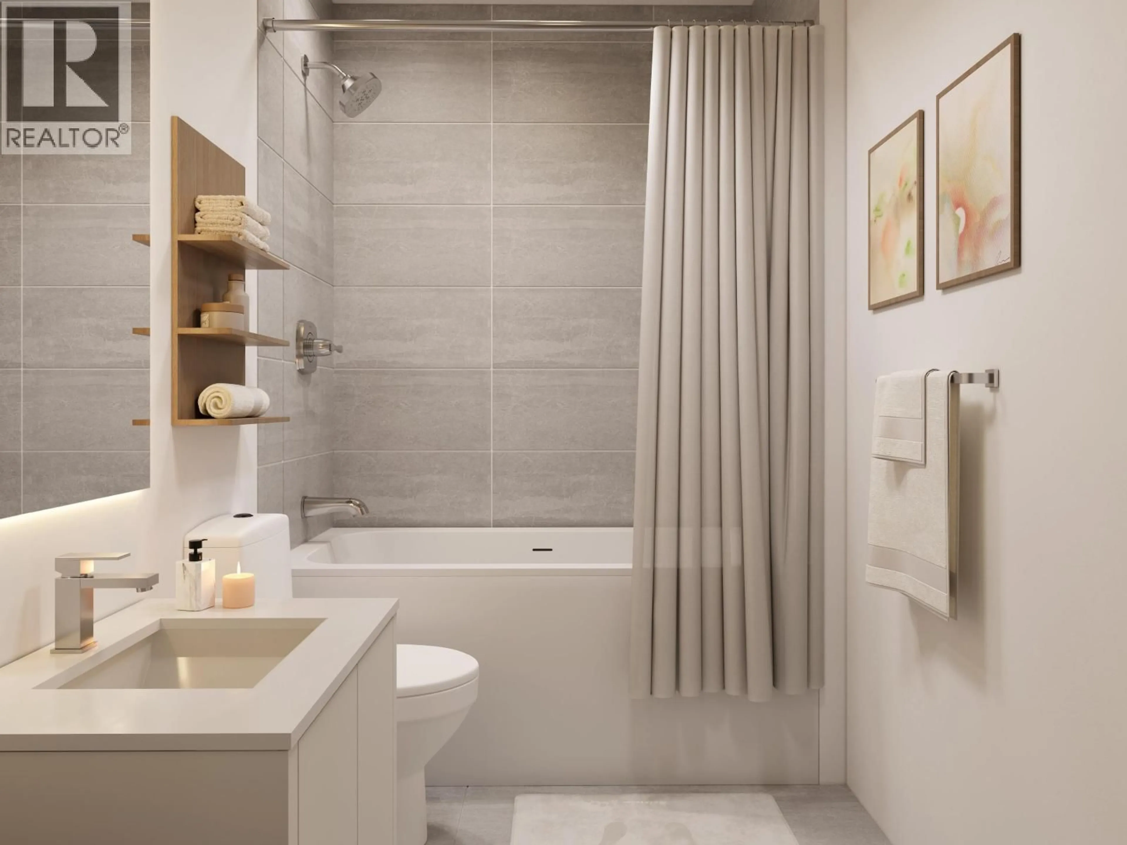 Contemporary bathroom, ceramic/tile floor for SL 11 - 320 NANAIMO STREET, Vancouver British Columbia V5K1J6