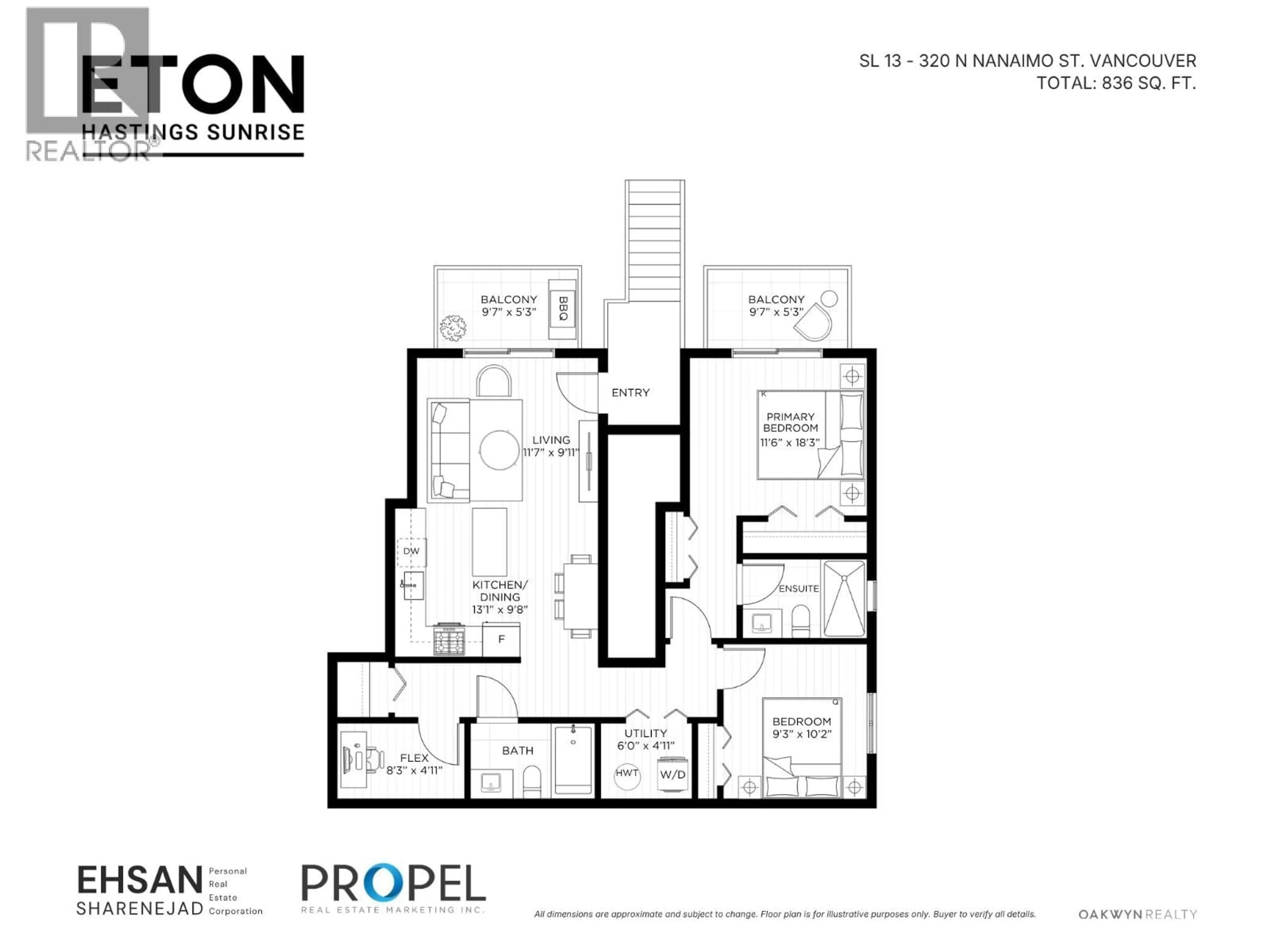 Floor plan for SL 13 - 320 NANAIMO STREET, Vancouver British Columbia V5K1J6