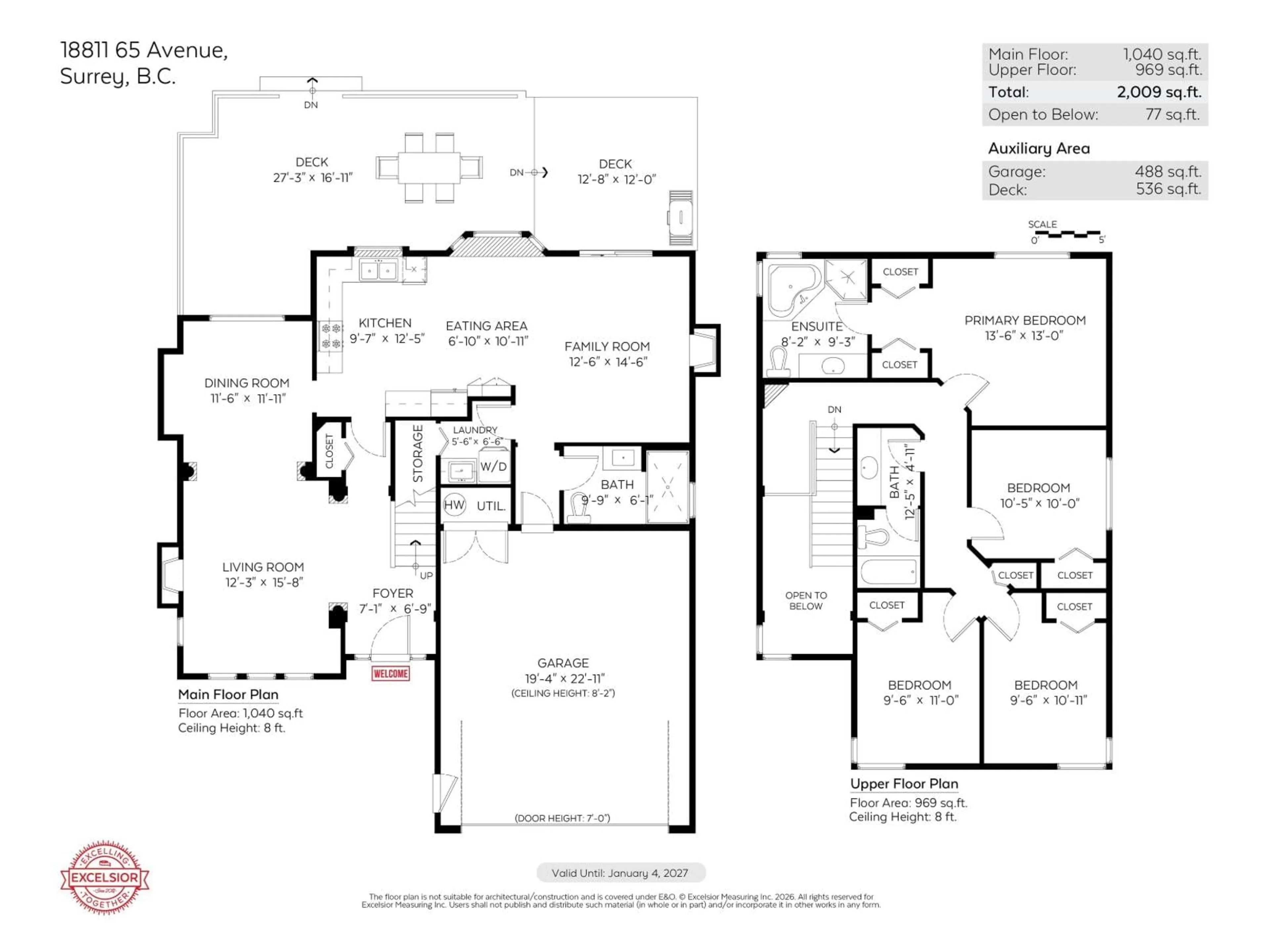 Floor plan for 18811 65 AVENUE, Surrey British Columbia V3S8V1