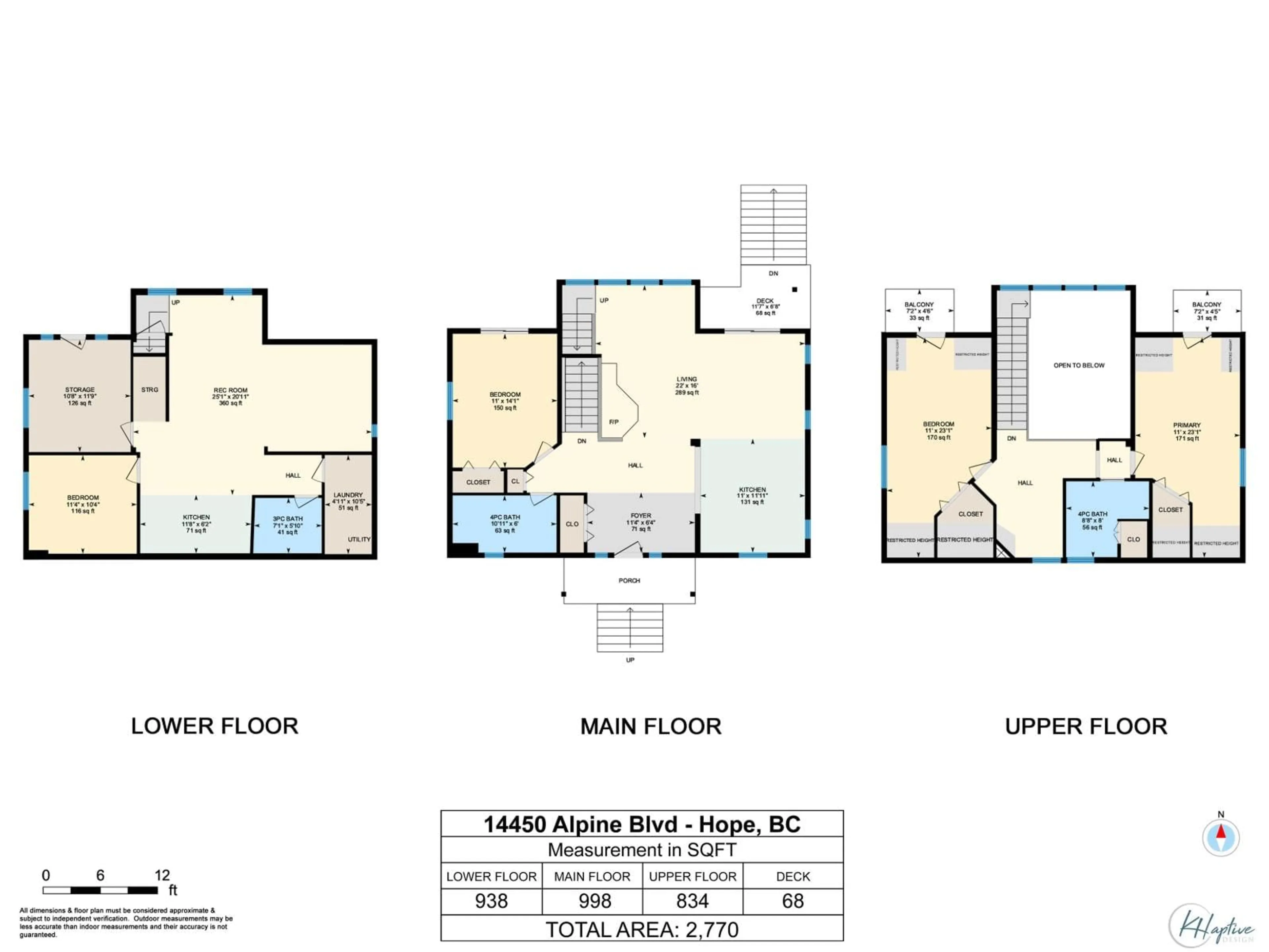 Floor plan for 14450 ALPINE BOULEVARD, Hope British Columbia V0X1L5