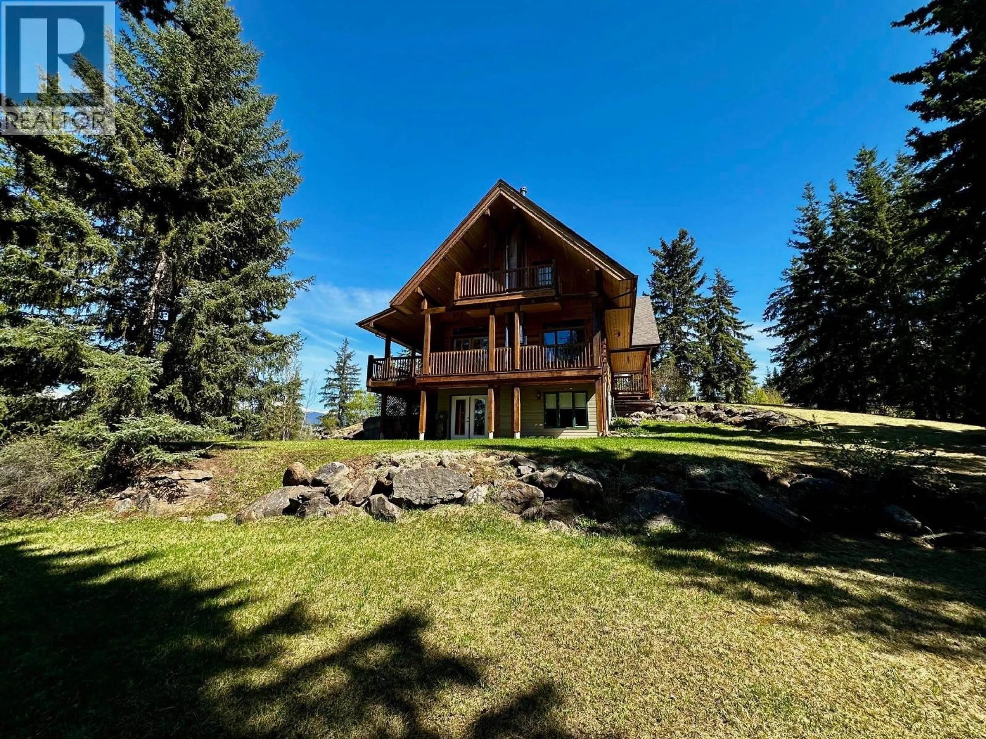 A pic from outside/outdoor area/front of a property/back of a property/a pic from drone, water/lake/river/ocean view for 2071 HIGHLAND ROAD, Smithers British Columbia V0J2N6