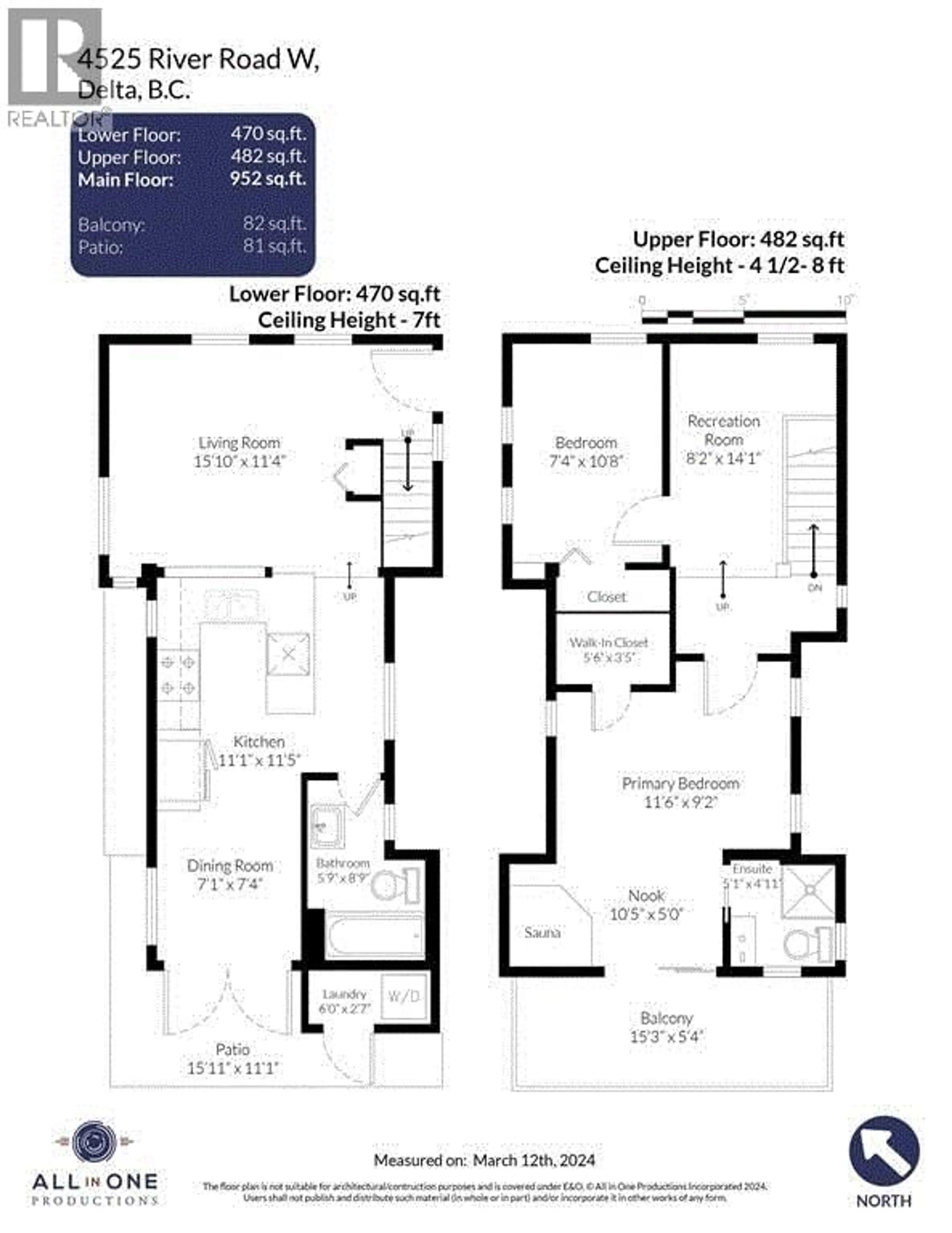 Floor plan for 4525 RIVER ROAD, Delta British Columbia V4K1R9
