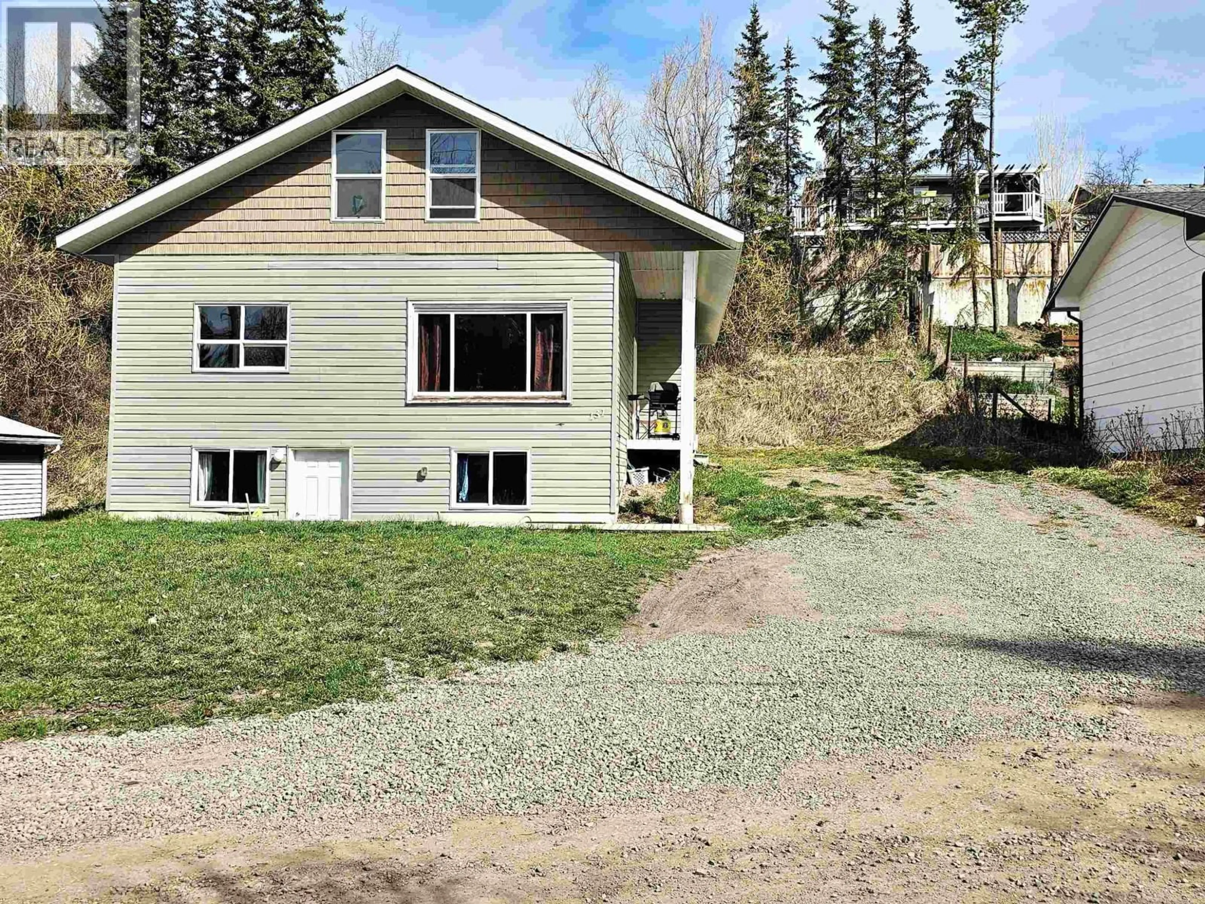 A pic from outside/outdoor area/front of a property/back of a property/a pic from drone, mountain view for 131 6TH AVENUE, Burns Lake British Columbia V0J1E0