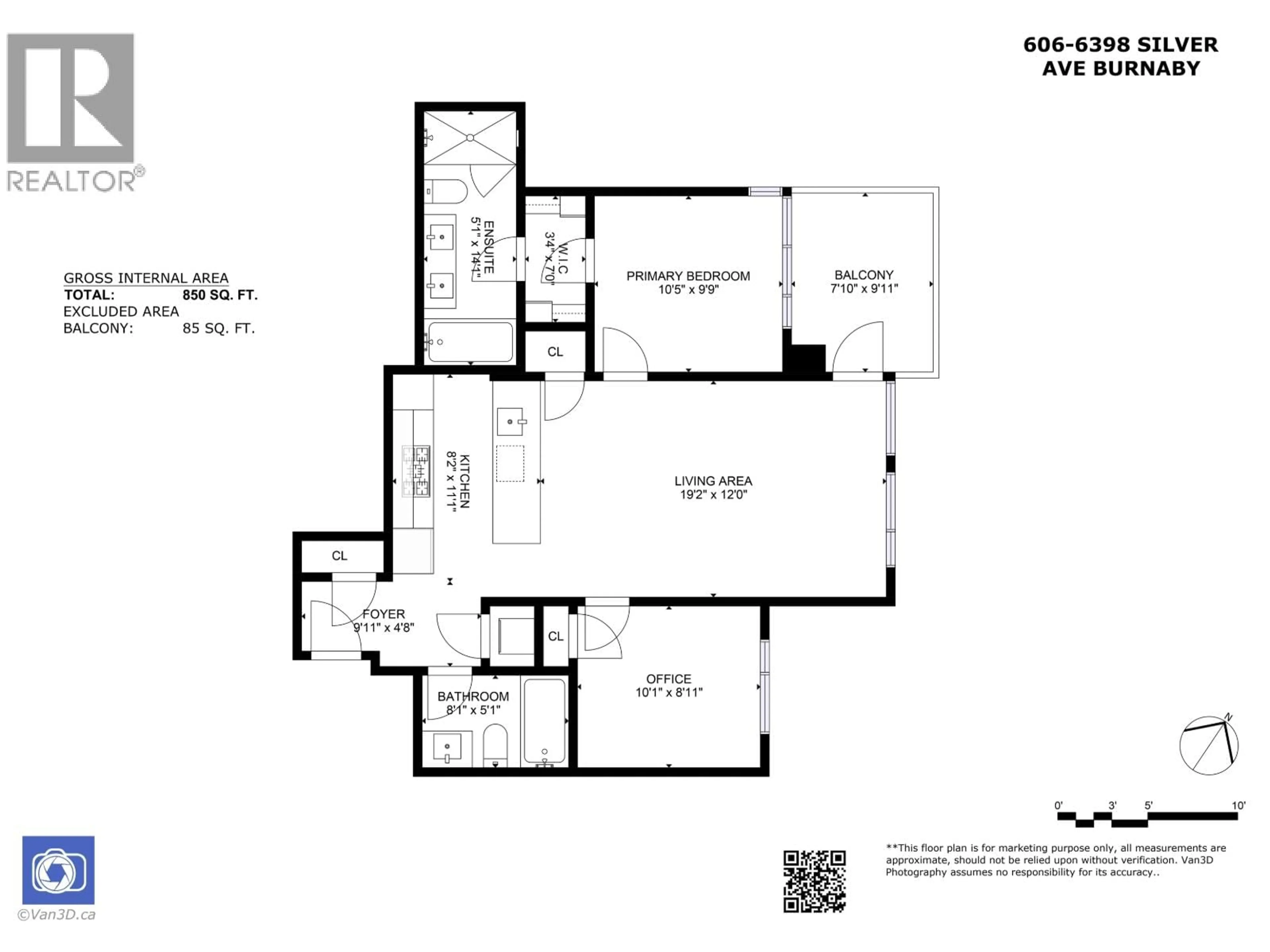 Floor plan for 606 - 6398 SILVER AVENUE, Burnaby British Columbia V5H0K7