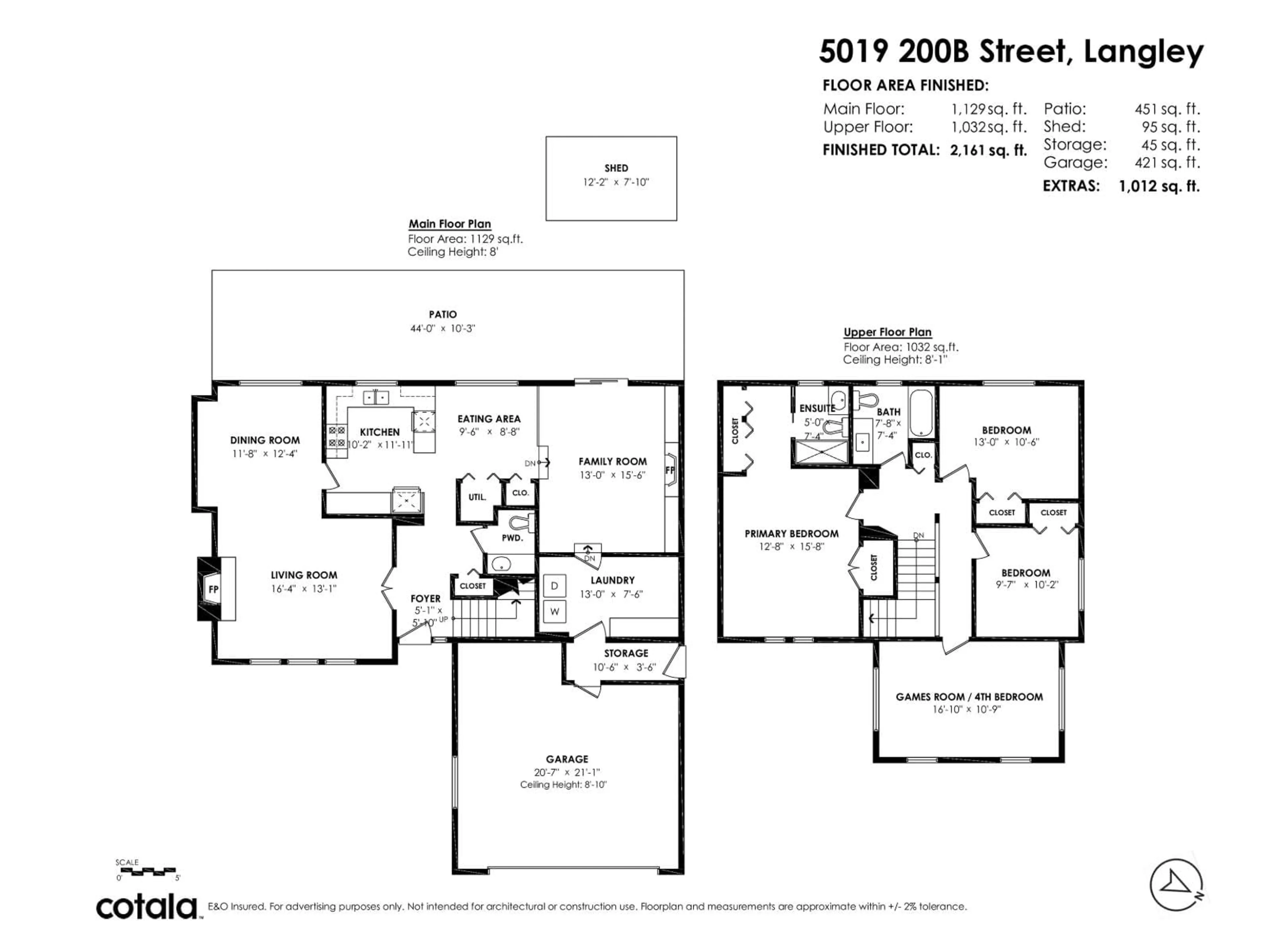 Floor plan for 5019 200B STREET, Langley British Columbia V3A7J1