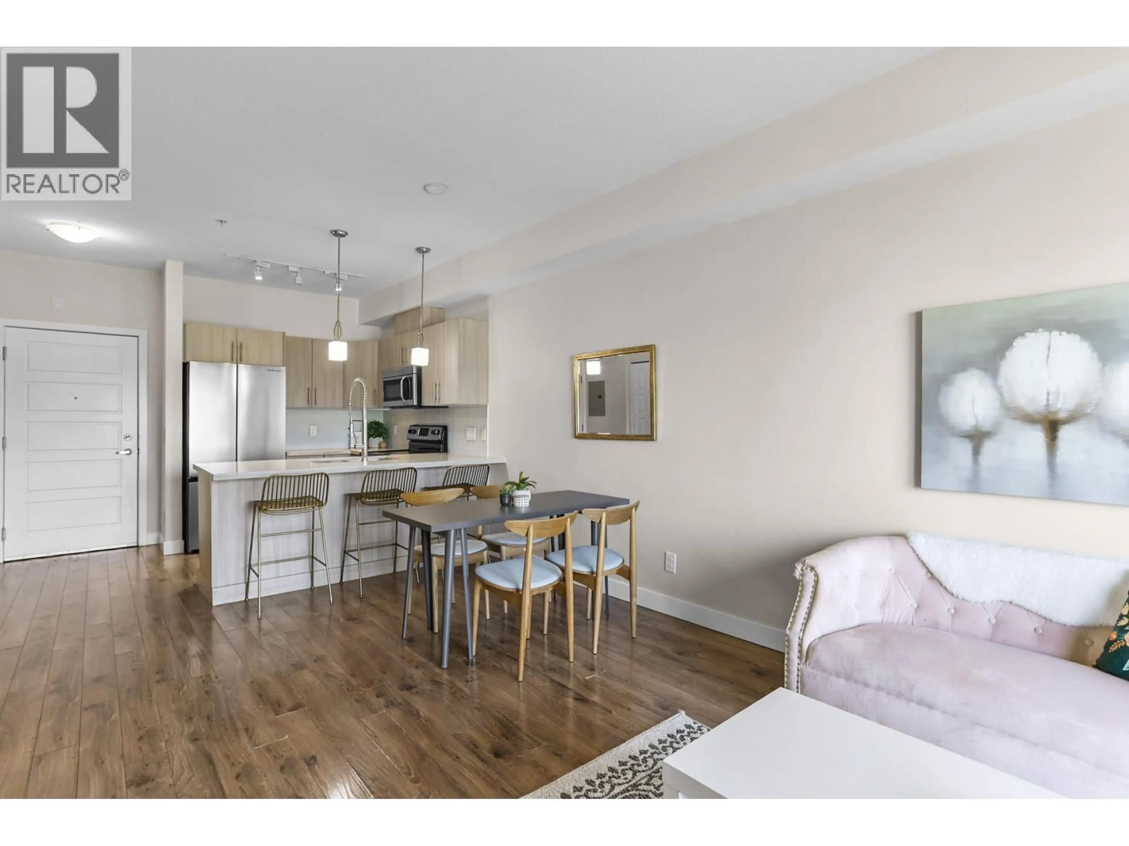 Open concept kitchen, wood/laminate floor for 312 - 12070 227 STREET, Maple Ridge British Columbia V2X9H2
