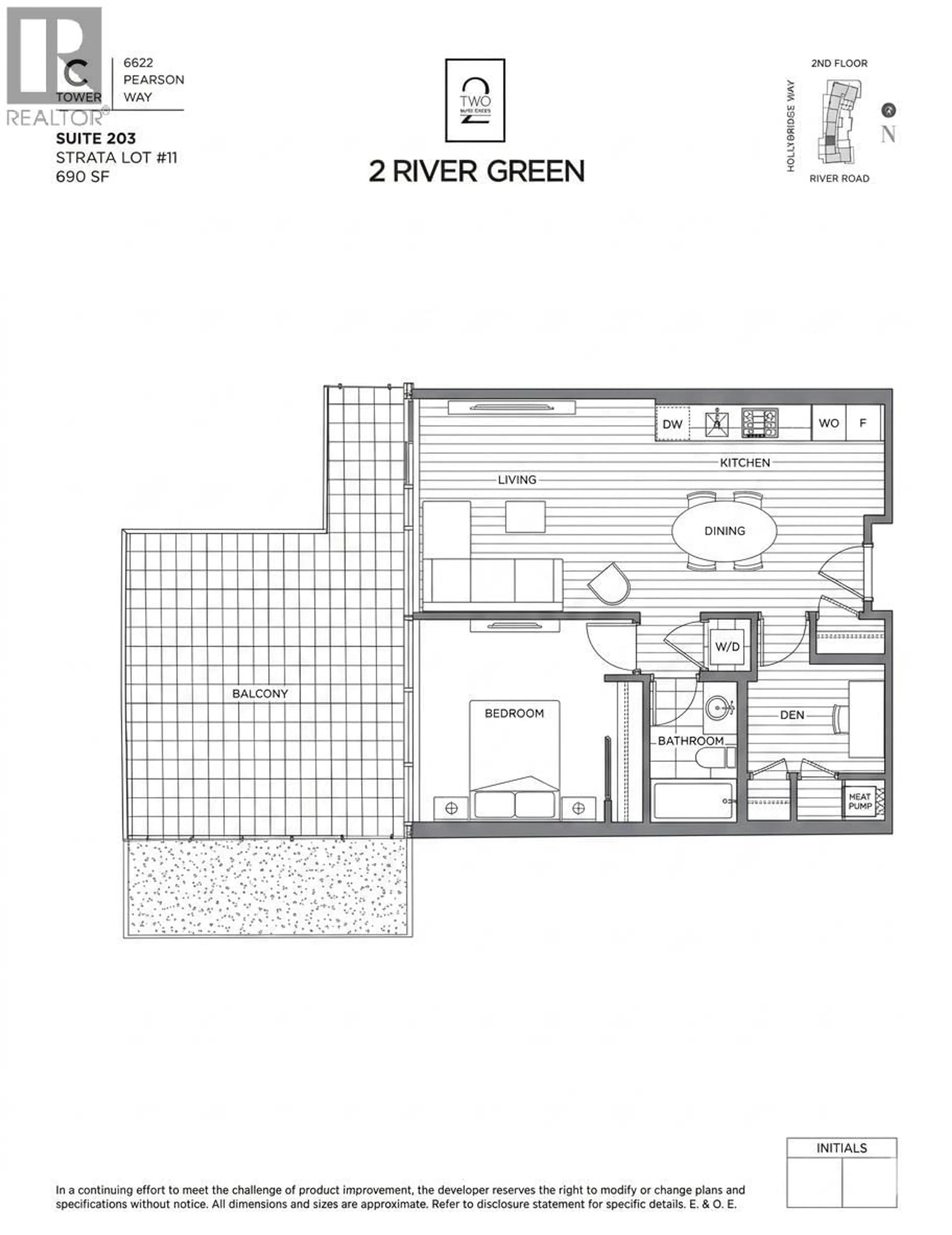Floor plan for 203 - 6622 PEARSON WAY, Richmond British Columbia V7C0E4