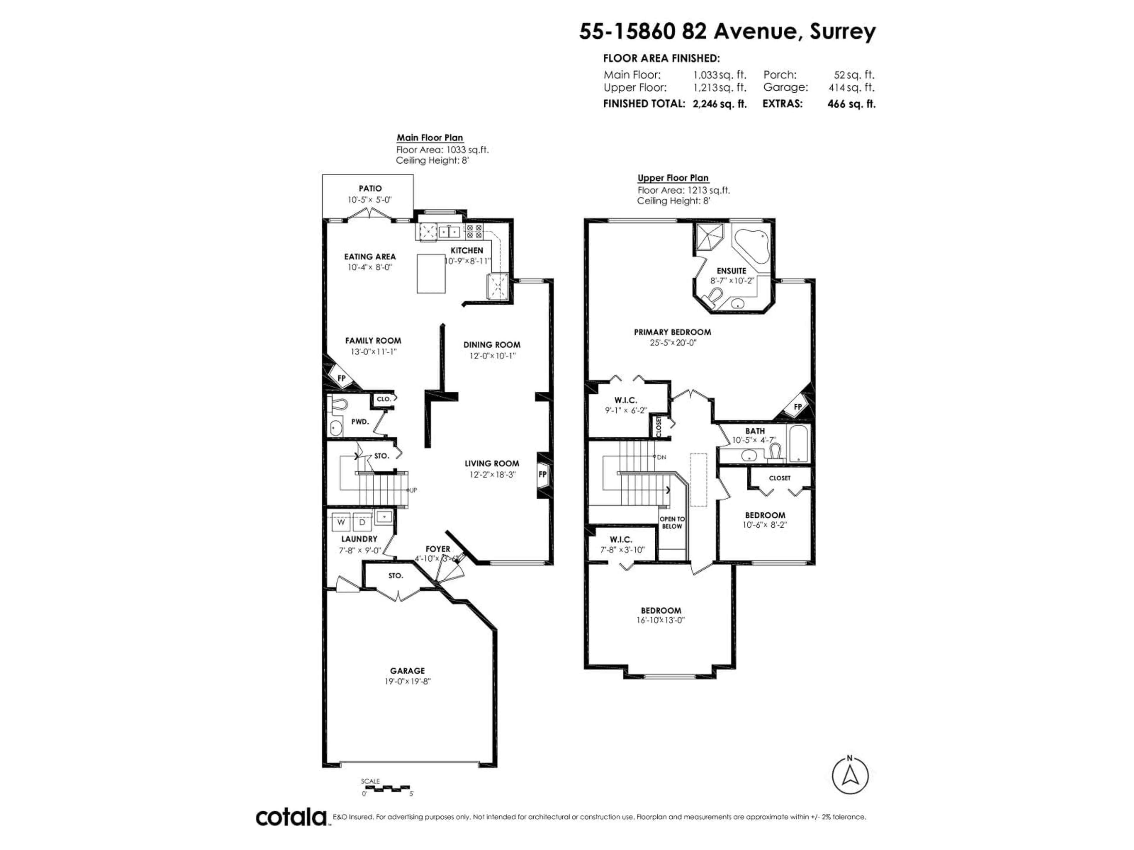 Floor plan for 55 - 15860 82 AVENUE, Surrey British Columbia V4N0S8