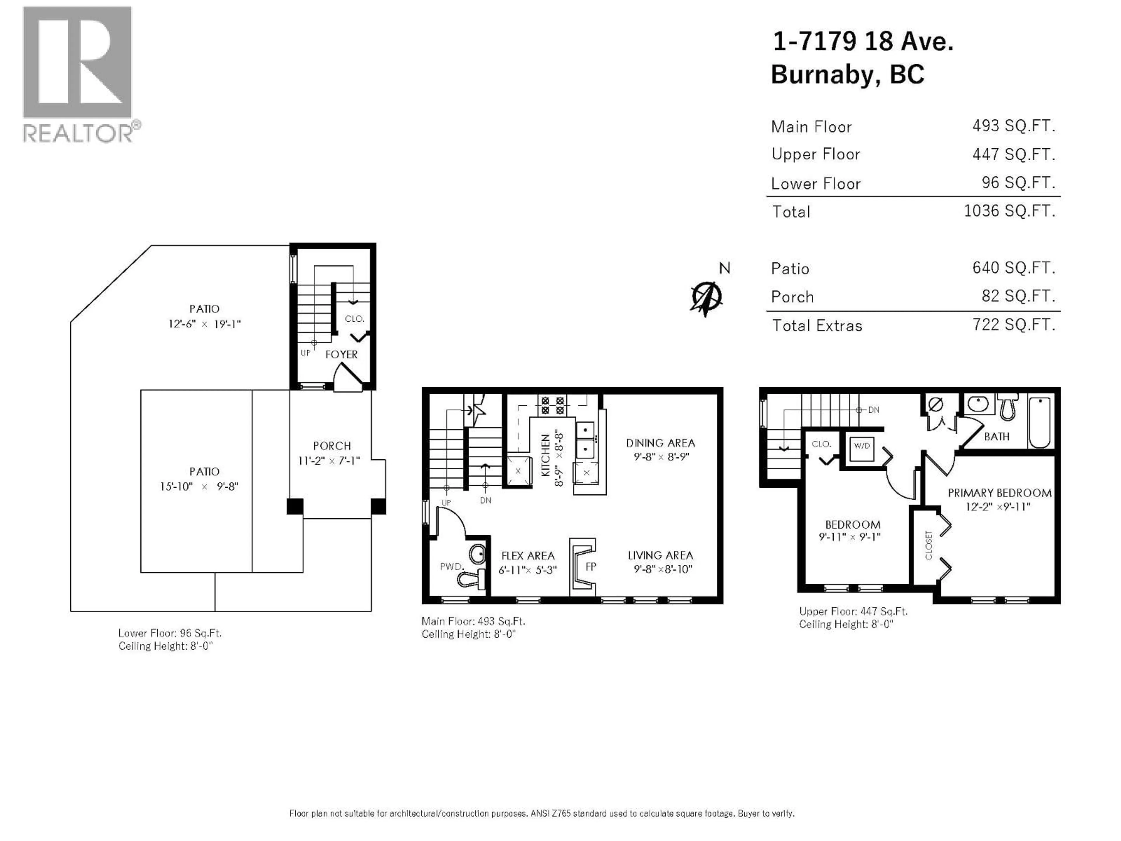 Floor plan for 1 - 7179 18TH AVENUE, Burnaby British Columbia V3N1H2