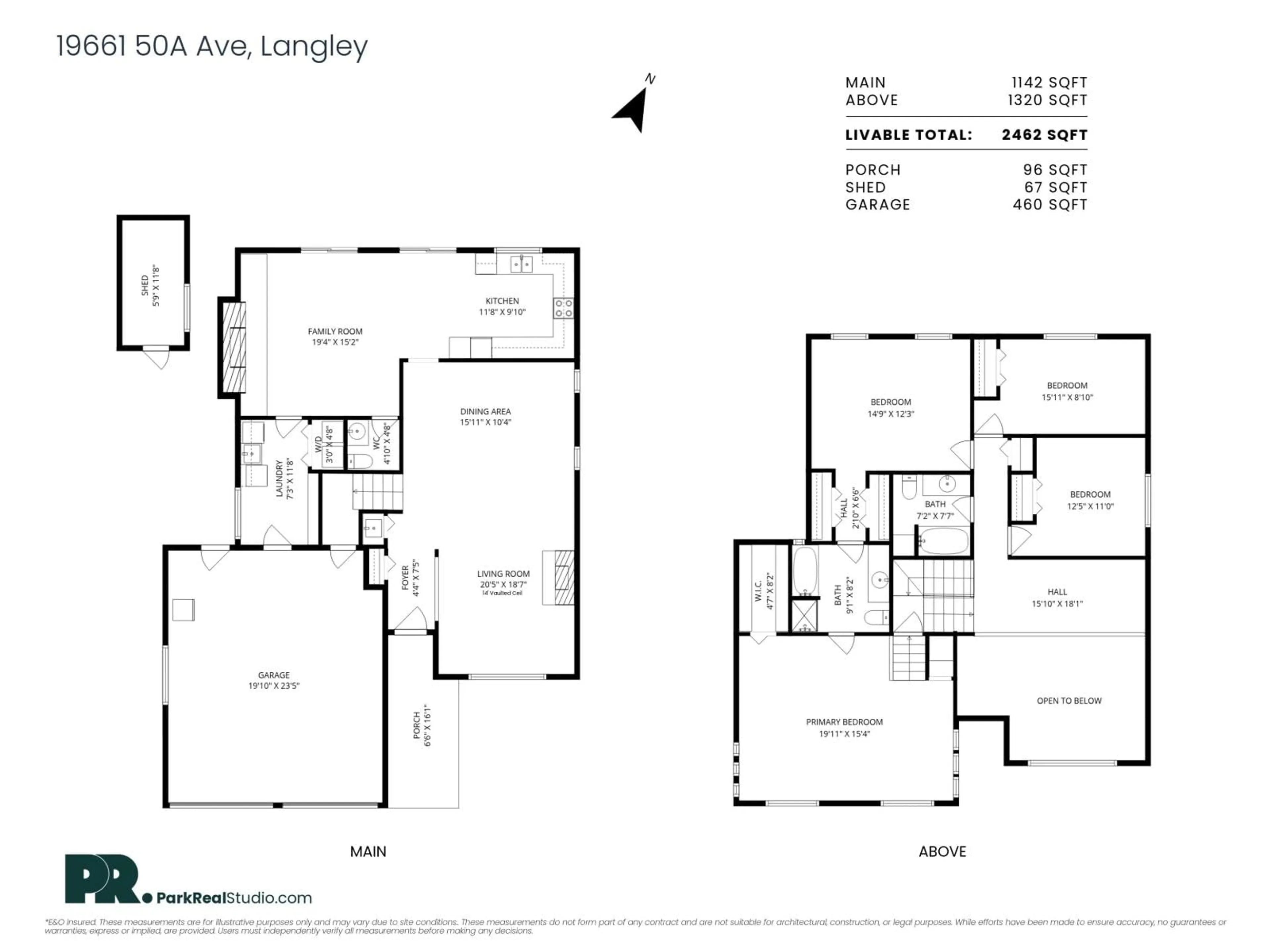 Floor plan for 19661 50A AVENUE, Langley British Columbia V3A7K9