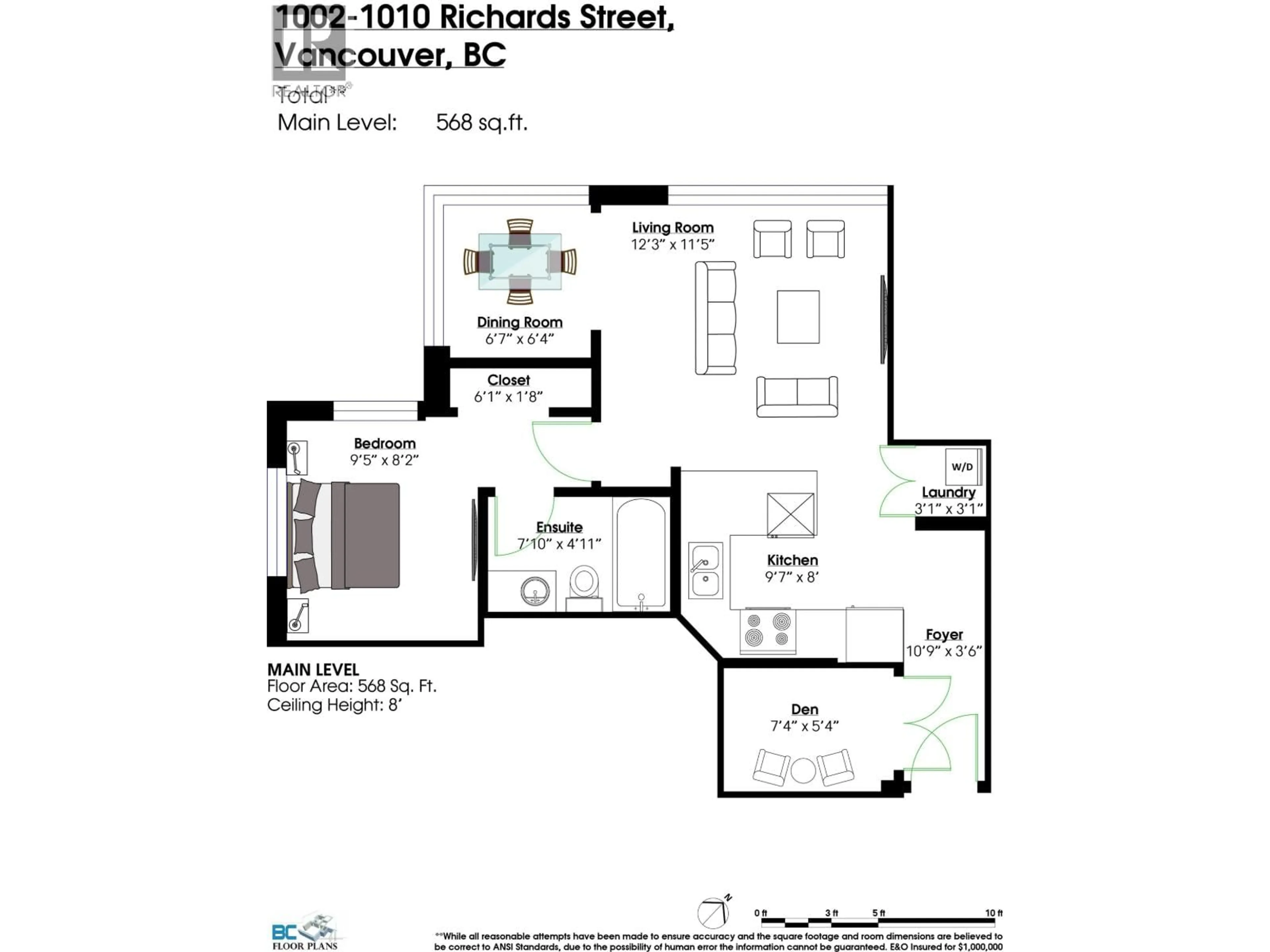 Floor plan for 1002 - 1010 RICHARDS STREET, Vancouver British Columbia V6B1G2