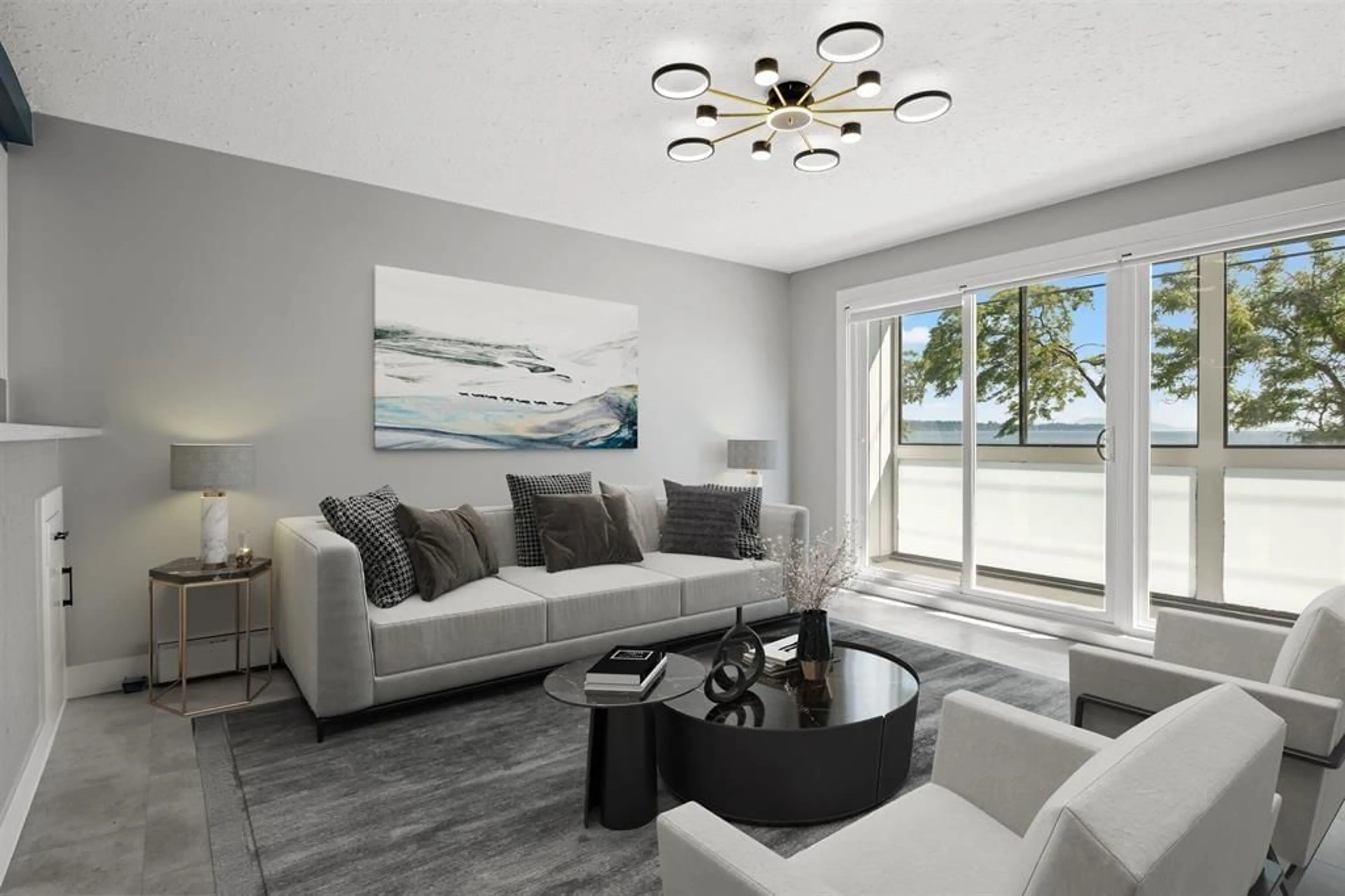 Living room with furniture, unknown for 110 - 14881 MARINE DRIVE, White Rock British Columbia V4B1C2