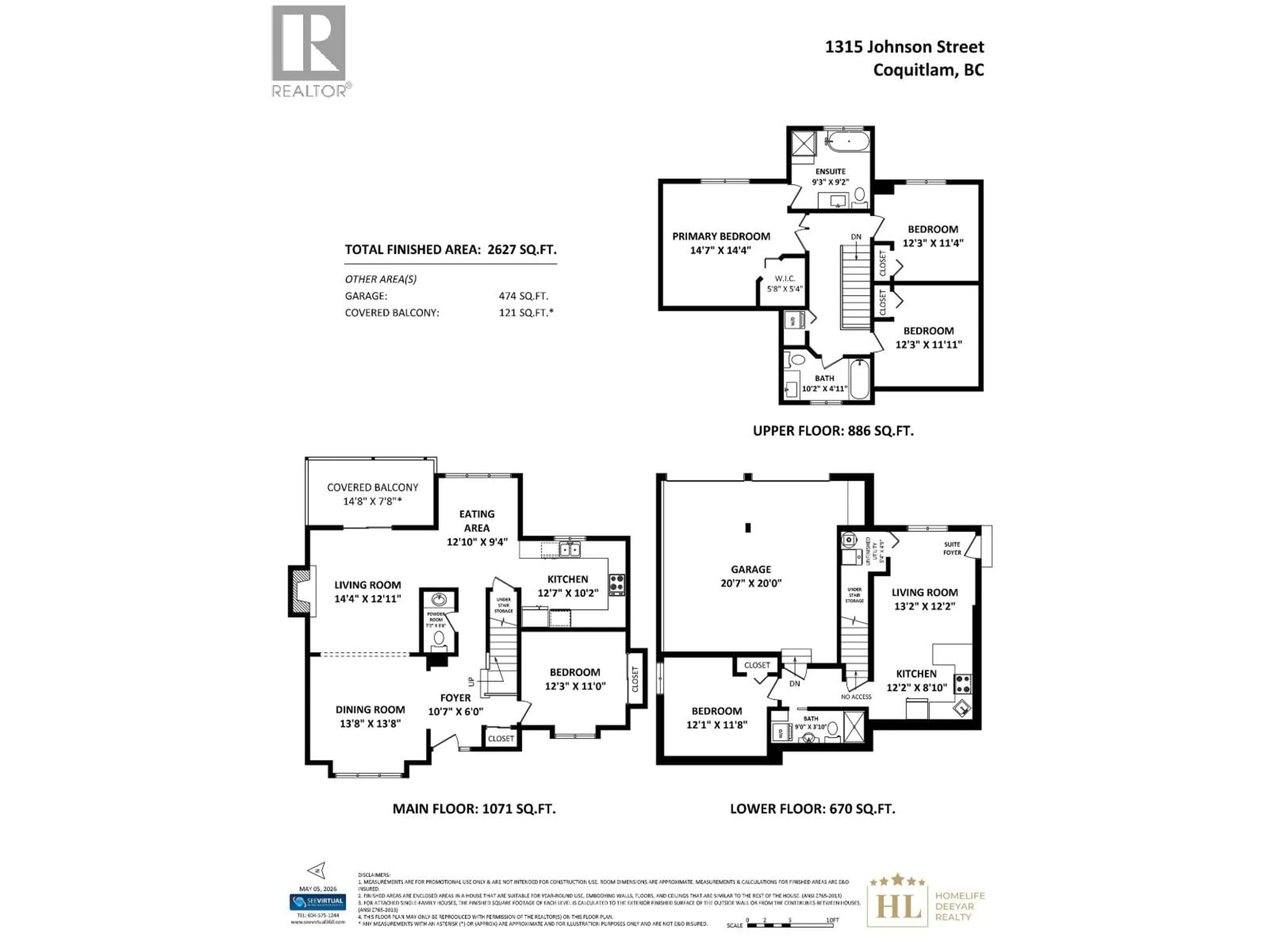 Floor plan for 1315 JOHNSON STREET, Coquitlam British Columbia V3B4T6