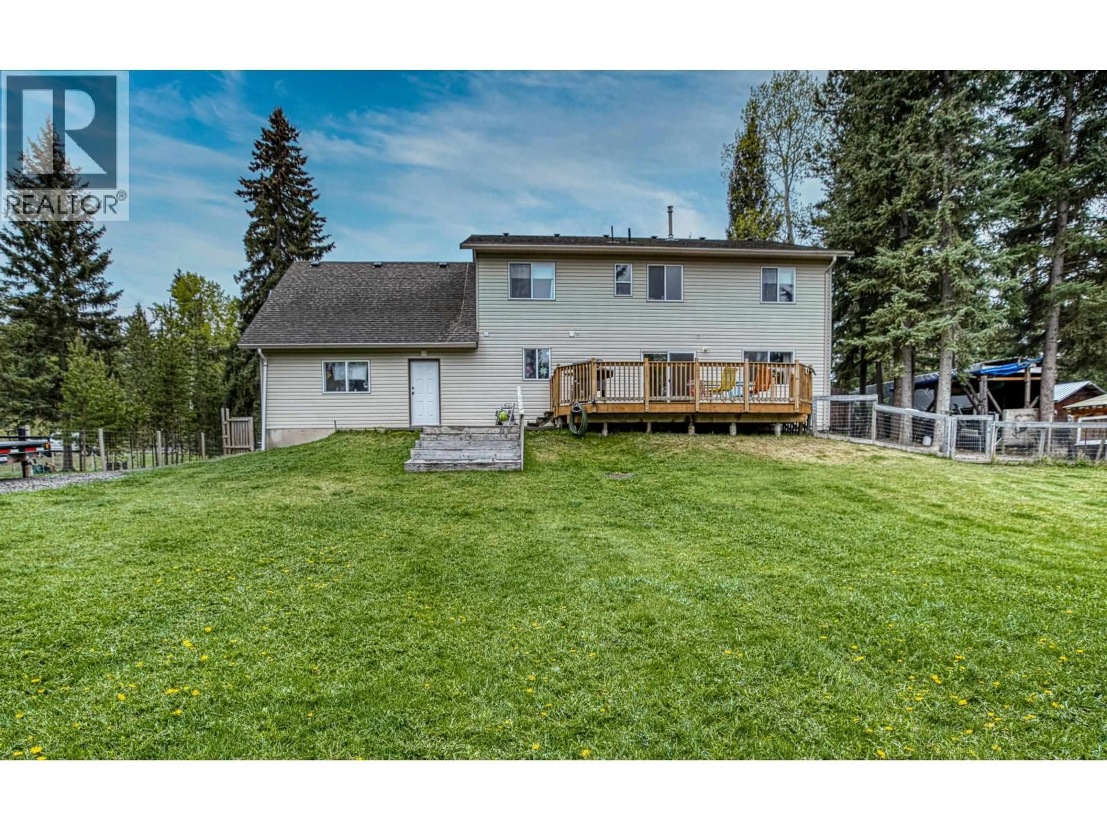 A pic from outside/outdoor area/front of a property/back of a property/a pic from drone, mountain view for 6341 WOLFE ROAD, 100 Mile House British Columbia V0K2E3