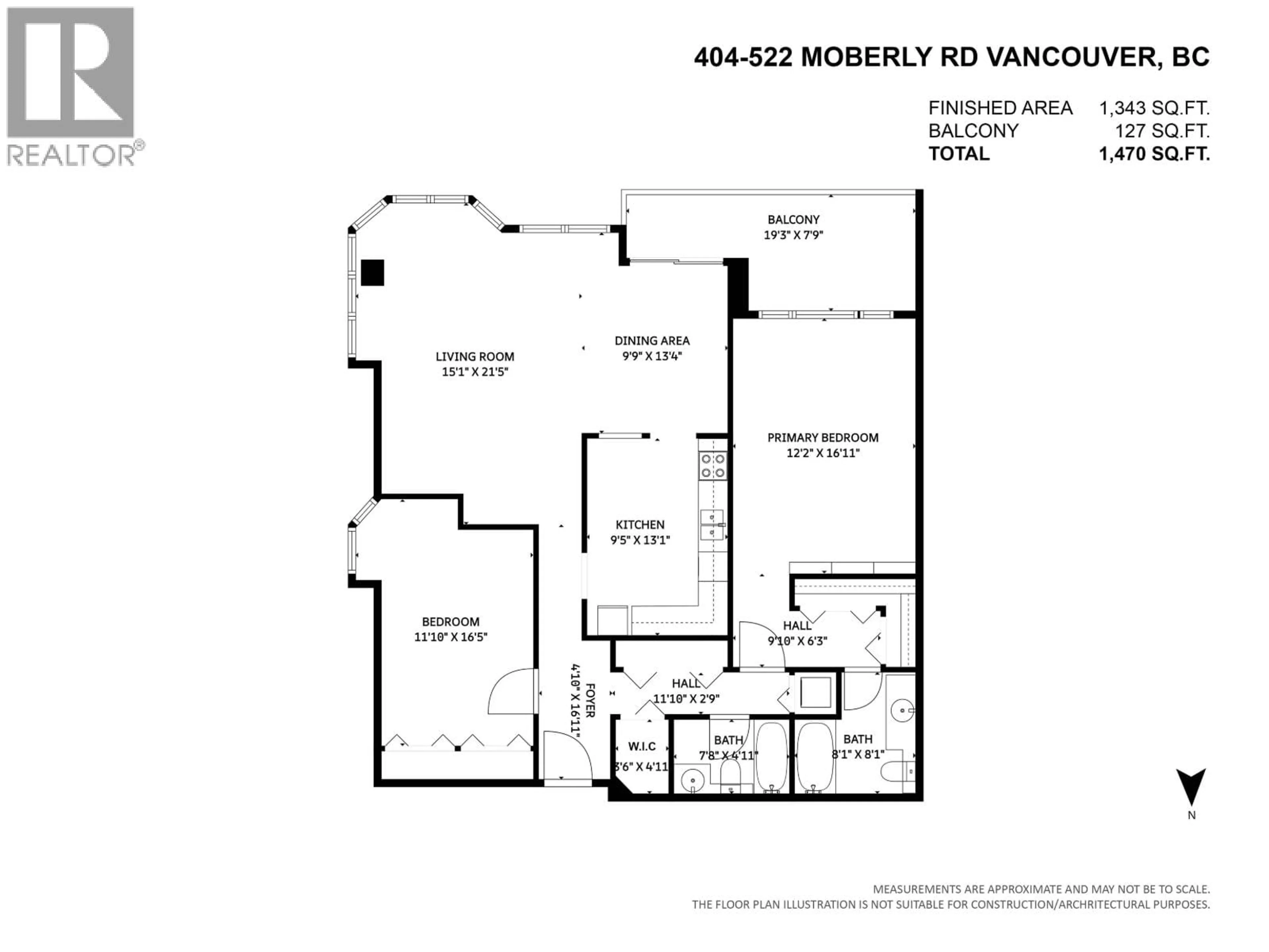Floor plan for 404 - 522 MOBERLY ROAD, Vancouver British Columbia V5Z4G4