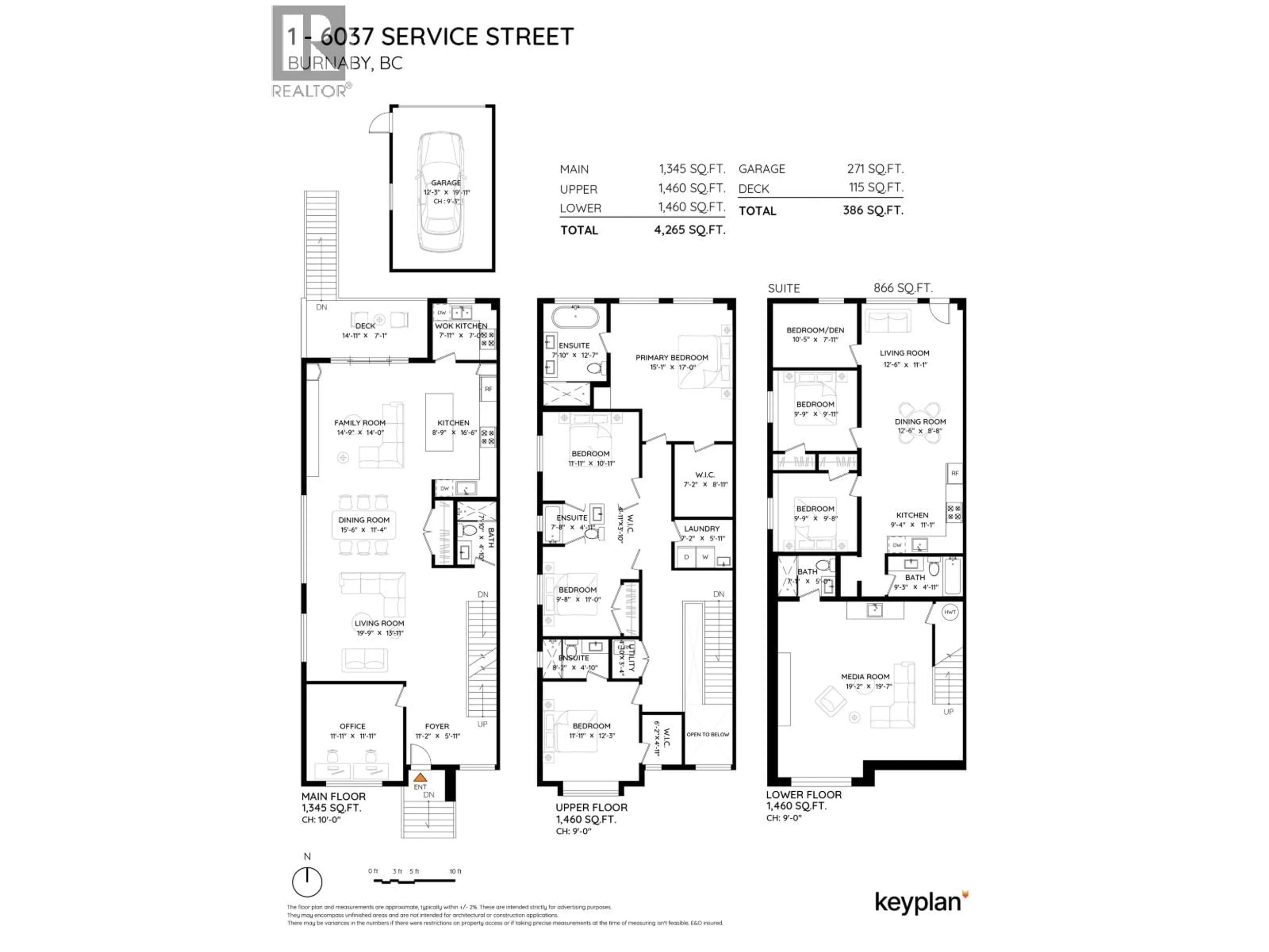 Floor plan for 1 - 6037 SERVICE STREET, Burnaby British Columbia V5H1V7