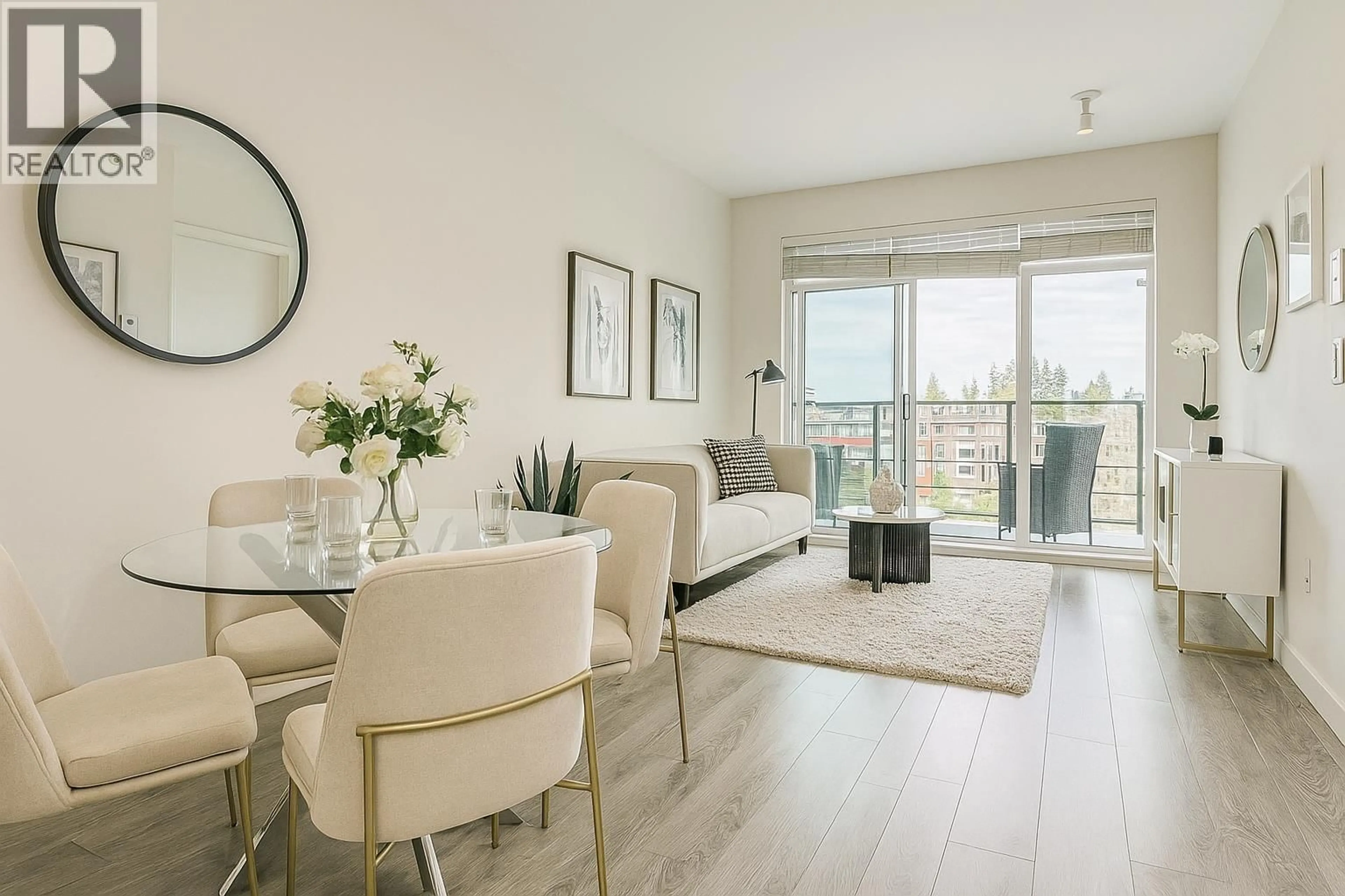 Living room with furniture, wood/laminate floor for PH5 - 6033 GRAY AVENUE, Vancouver British Columbia V6S0G3