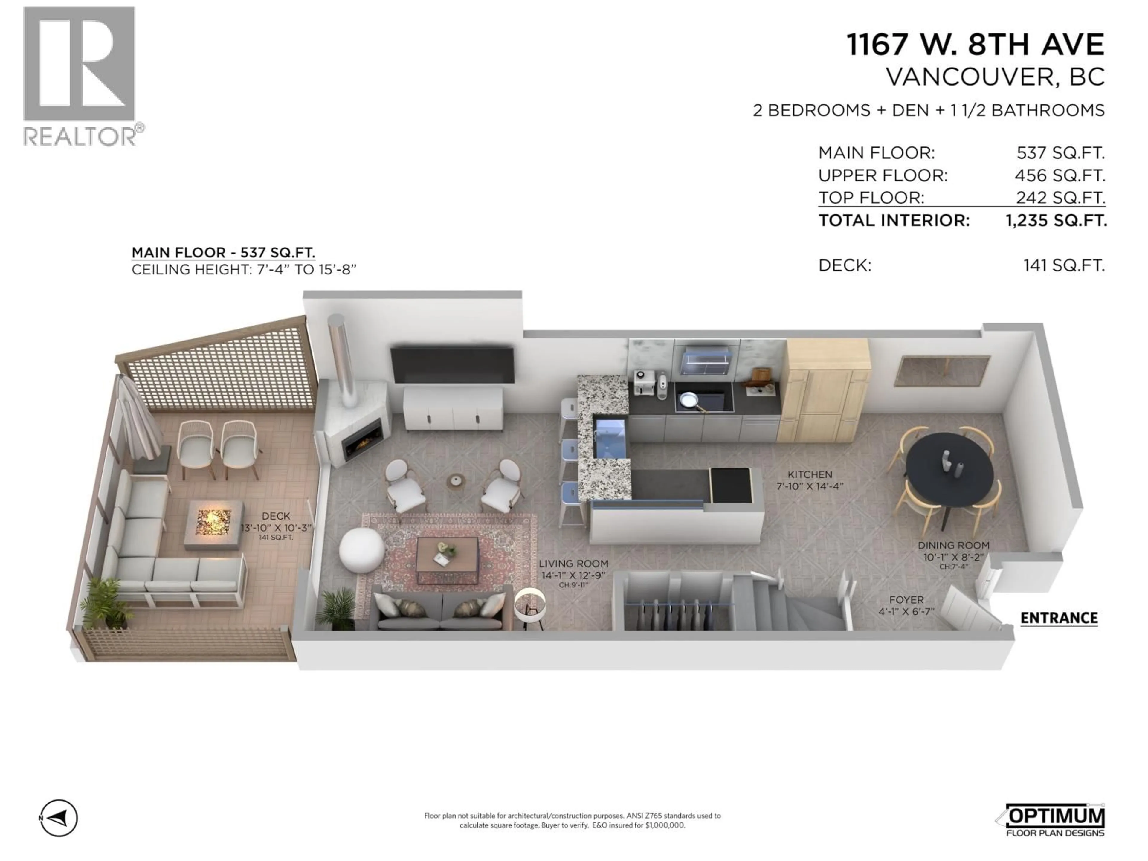 Floor plan for 1167 8TH AVENUE, Vancouver British Columbia V6H1C5