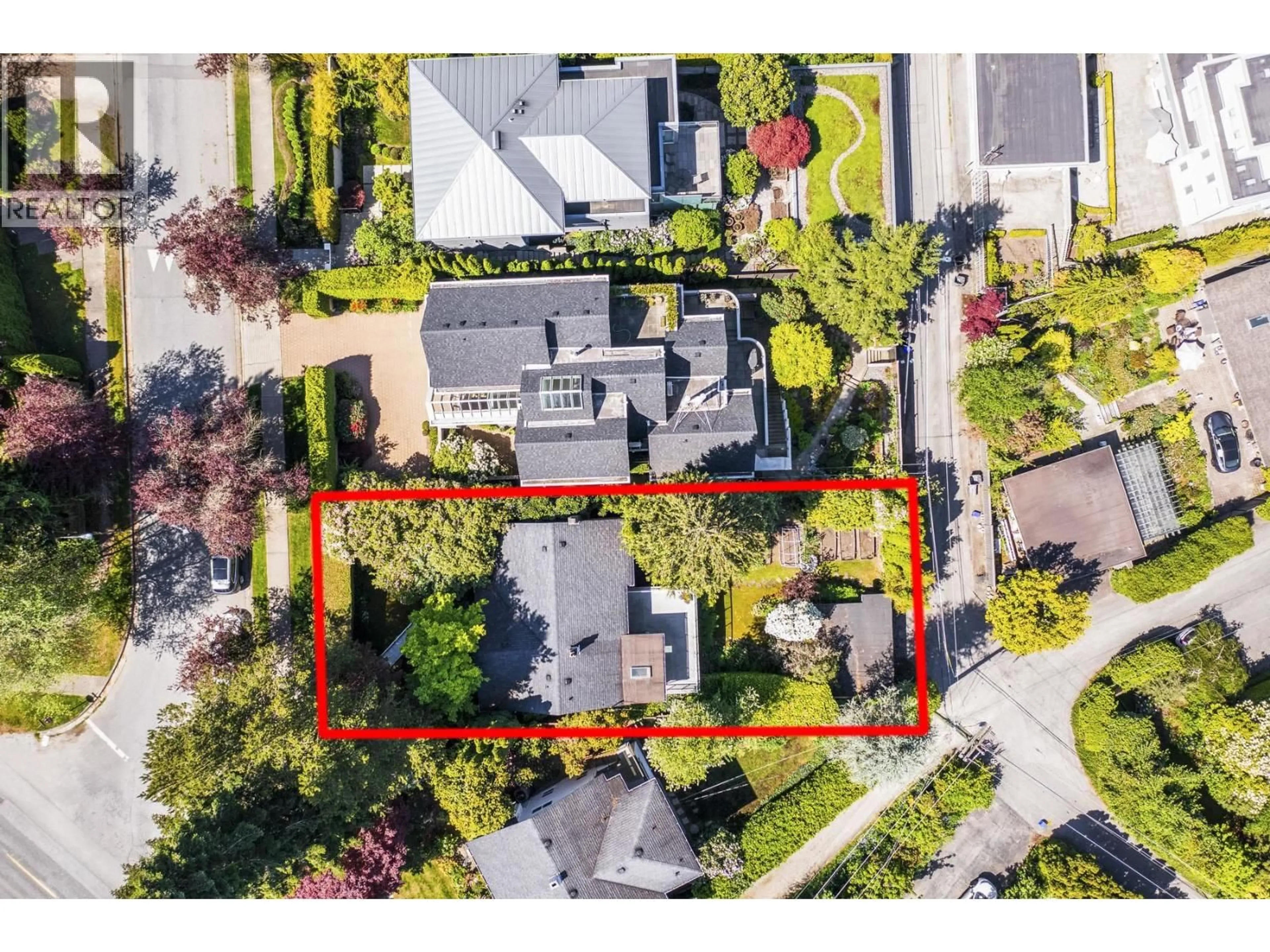 A pic from outside/outdoor area/front of a property/back of a property/a pic from drone, street for 4888 NARVAEZ DRIVE, Vancouver British Columbia V6L2J2