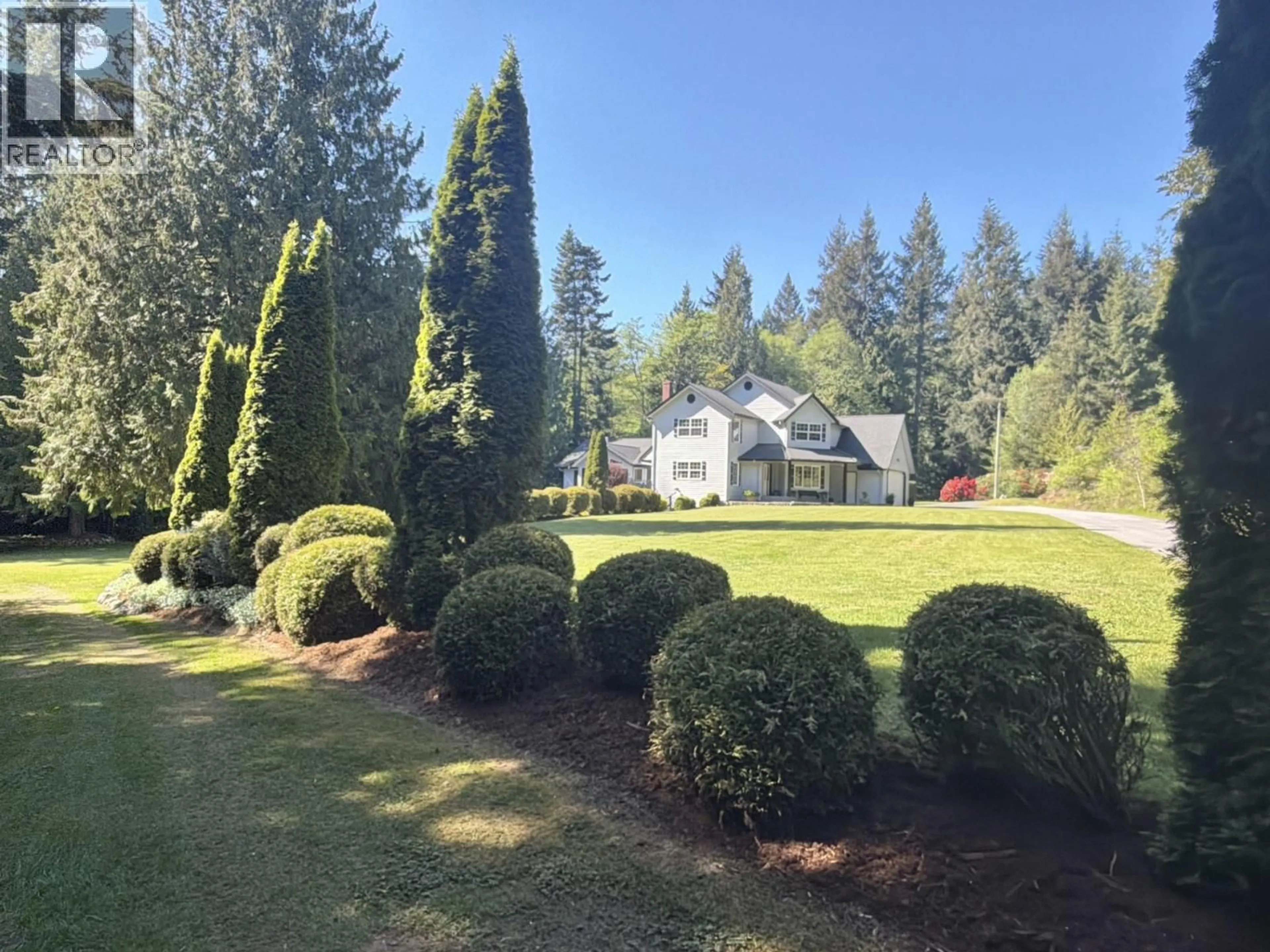 A pic from outside/outdoor area/front of a property/back of a property/a pic from drone, forest/trees view for 1499 HANBURY ROAD, Roberts Creek British Columbia V0N2W1