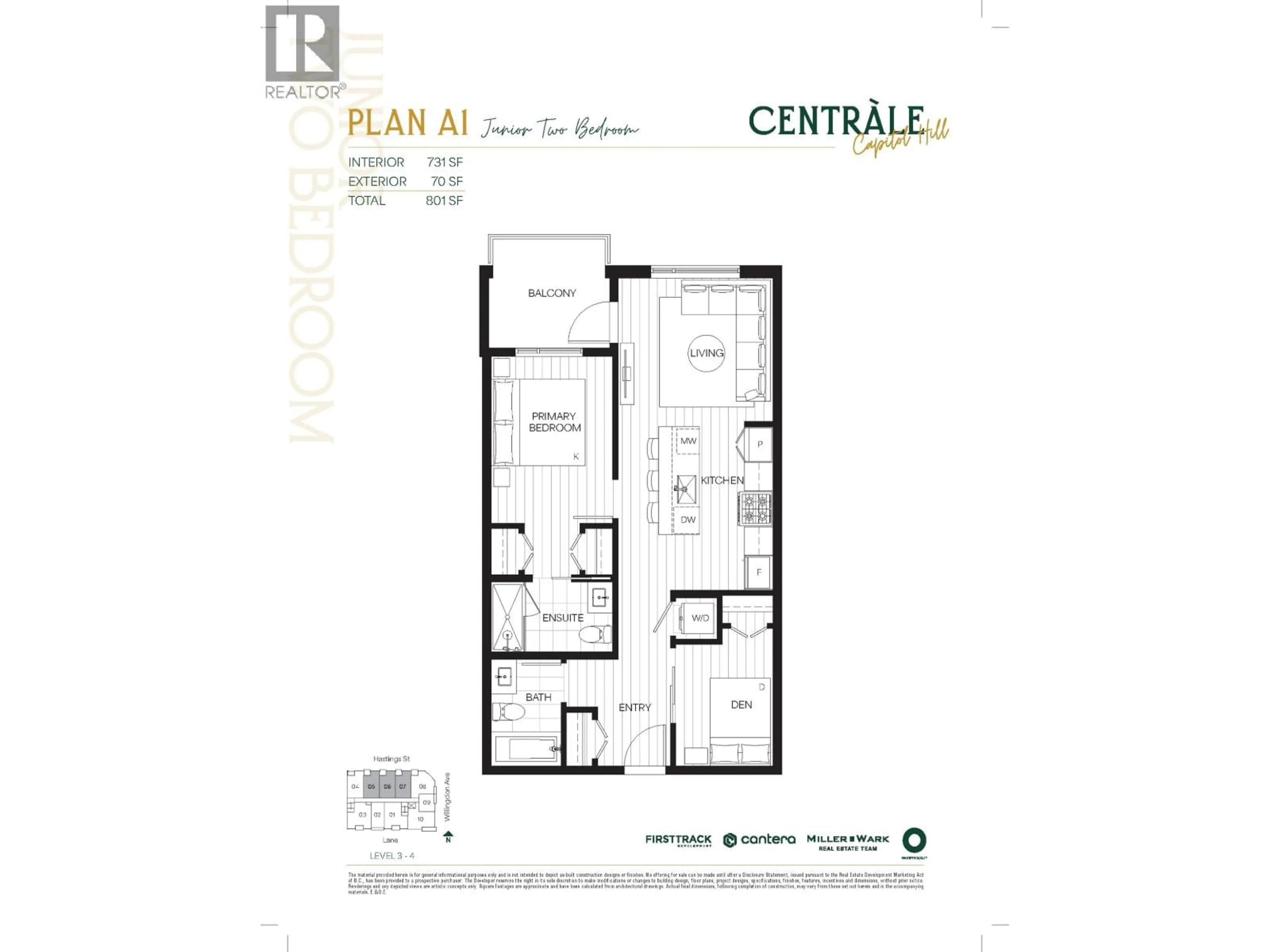 Floor plan for 506 - 4488 HASTINGS STREET, Burnaby British Columbia V0V0V0