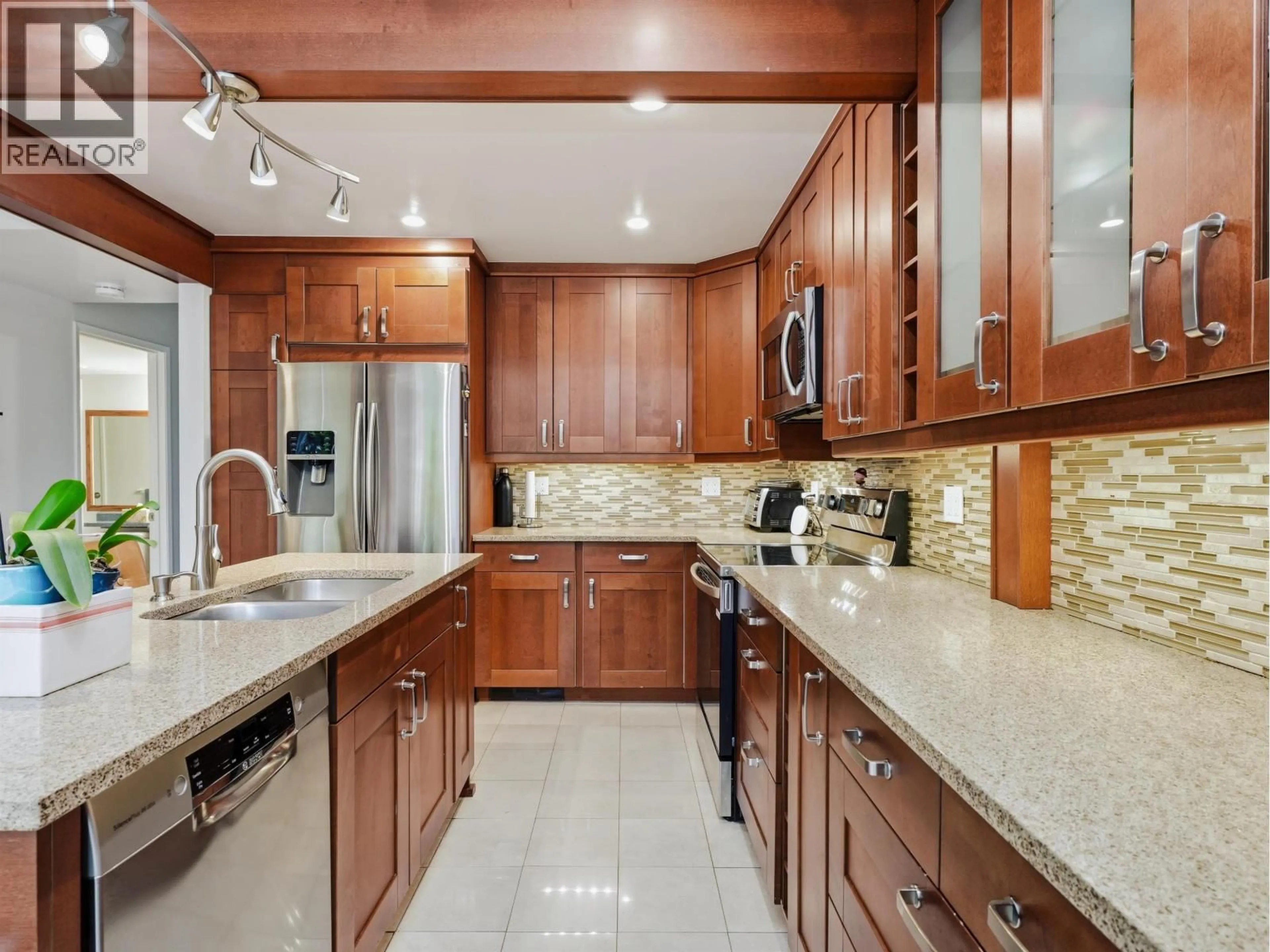 Contemporary kitchen, ceramic/tile floor for 3542 HURST PLACE, Vancouver British Columbia V5S4C8