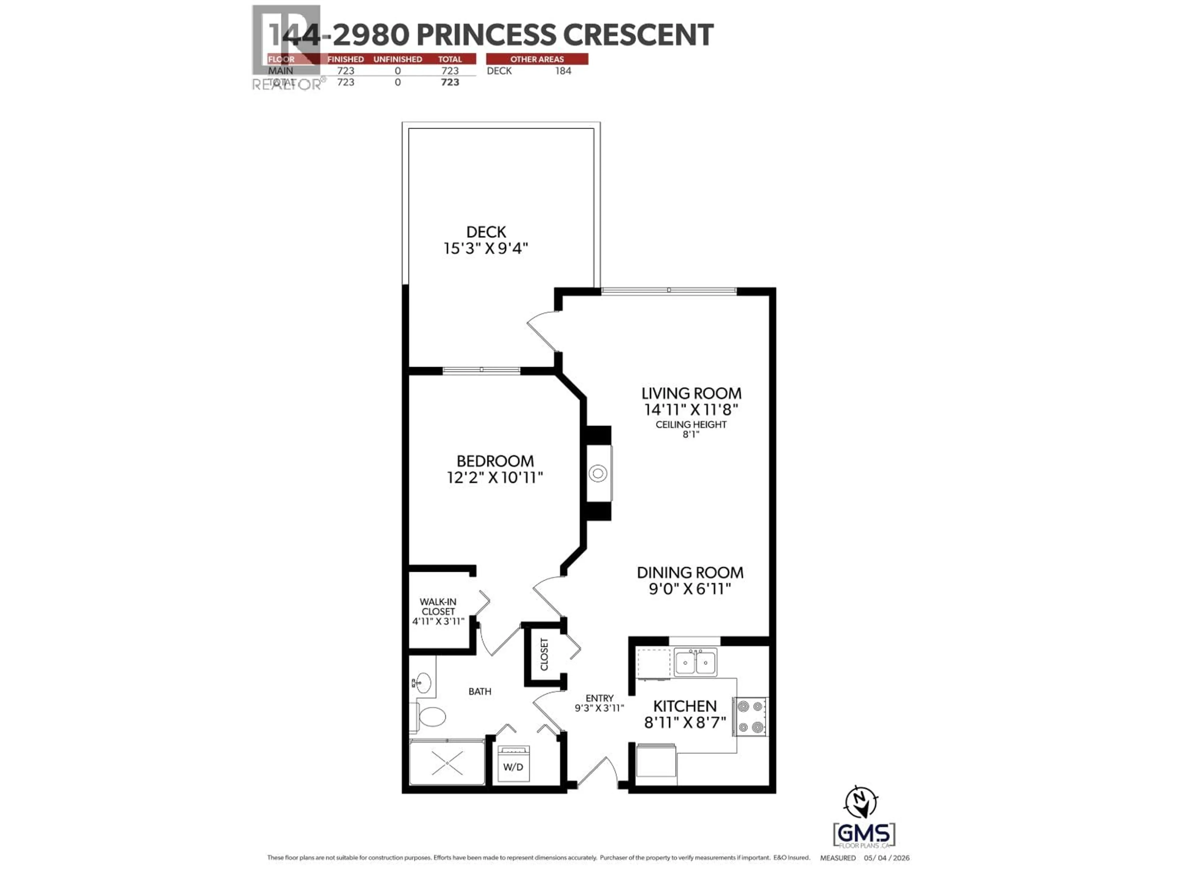 Floor plan for 144 - 2980 PRINCESS CRESCENT, Coquitlam British Columbia V3B7R4