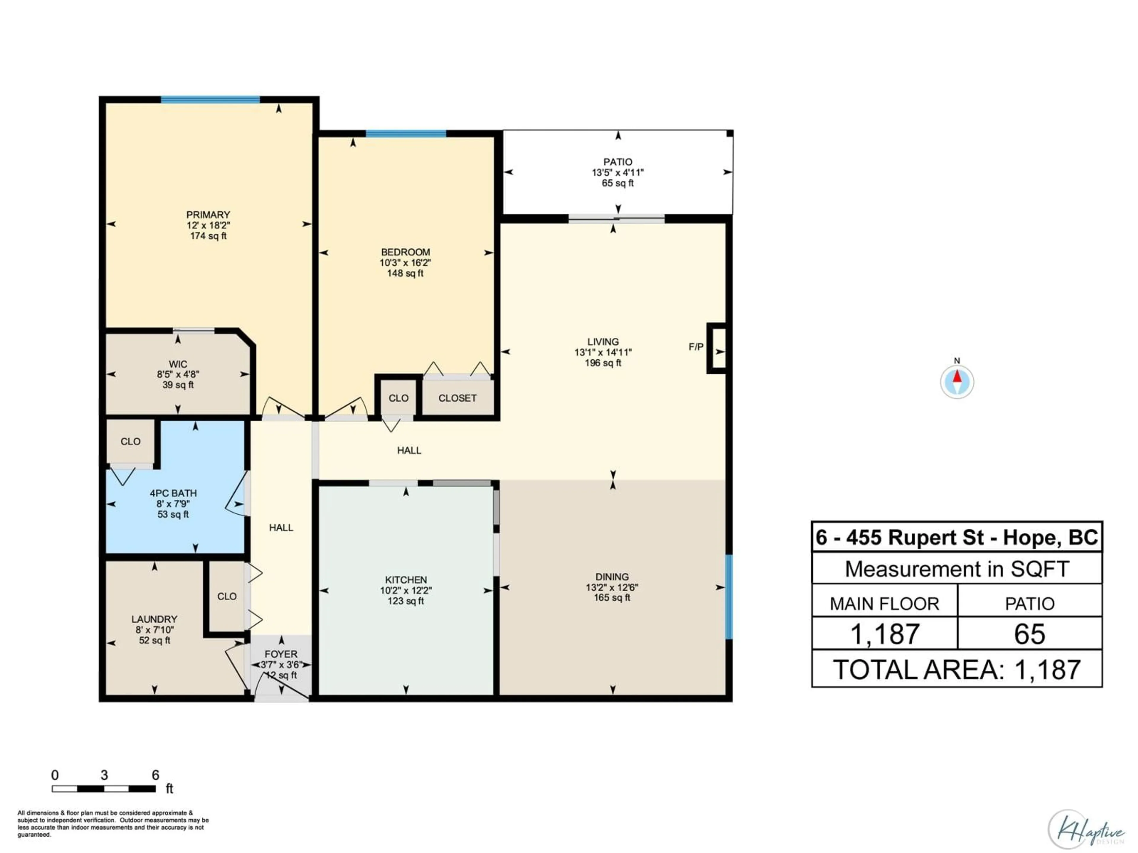 Floor plan for 6 - 455 RUPERT STREET, Hope British Columbia V0X1L0
