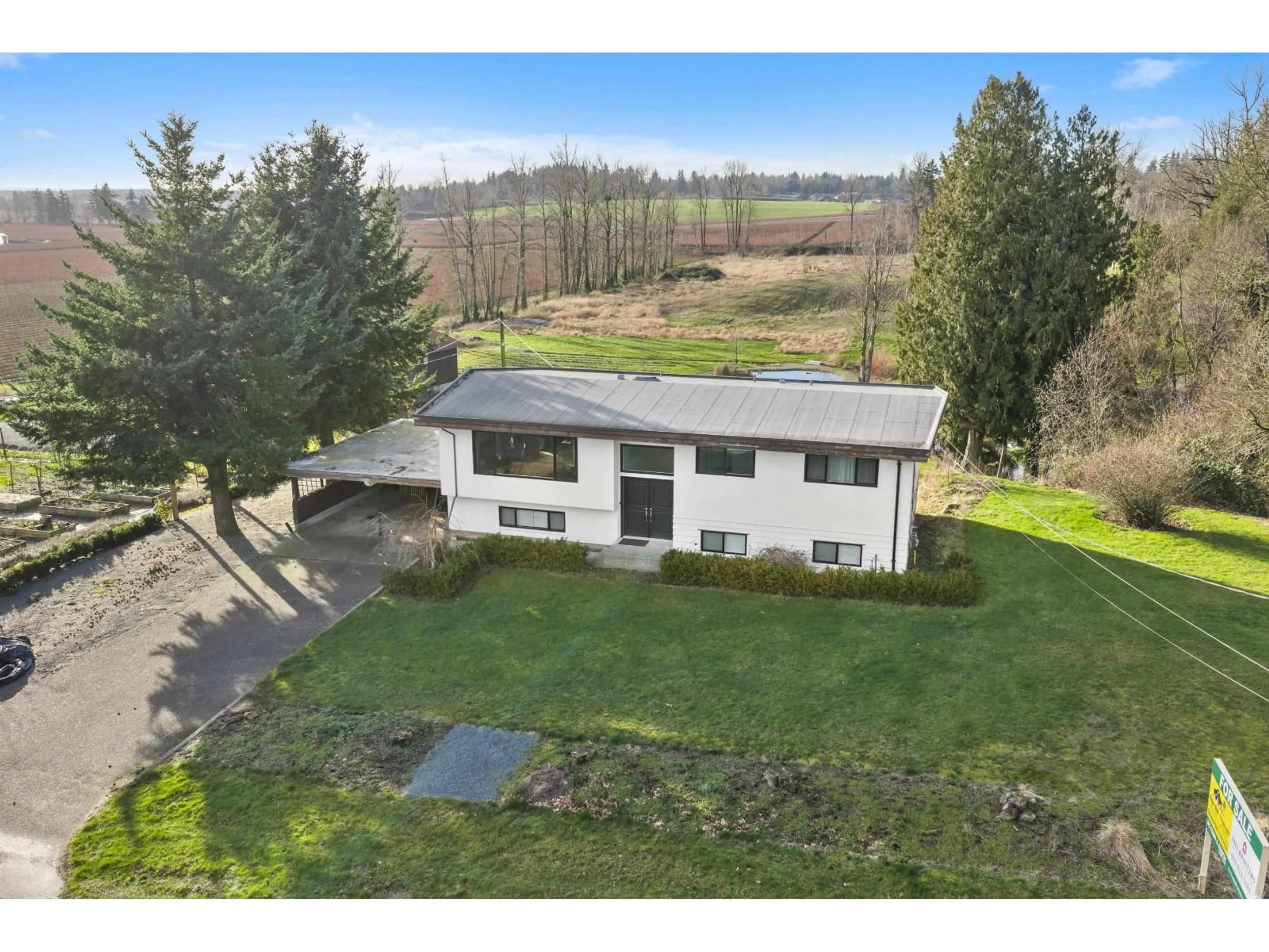 A pic from outside/outdoor area/front of a property/back of a property/a pic from drone, unknown for 681 BRADNER ROAD, Abbotsford British Columbia V4X2J5