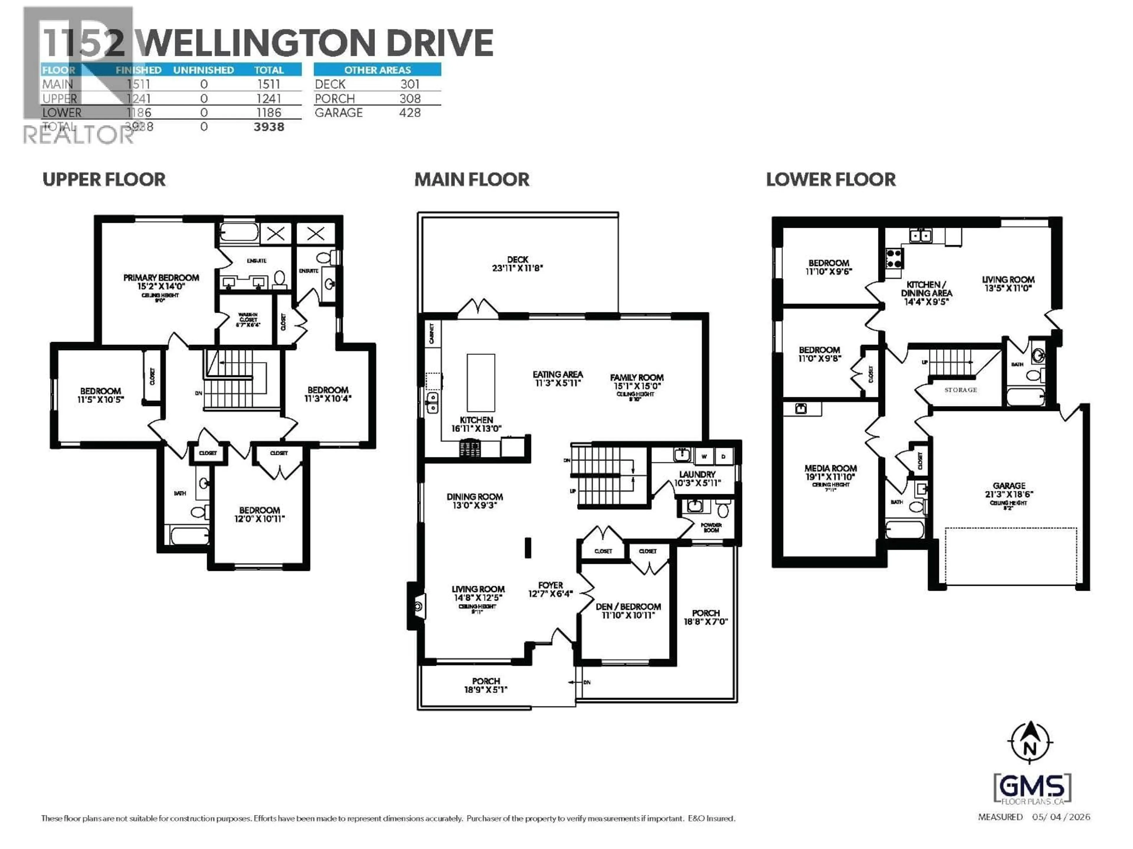 Floor plan for 1152 WELLINGTON DRIVE, North Vancouver British Columbia V7K1L2