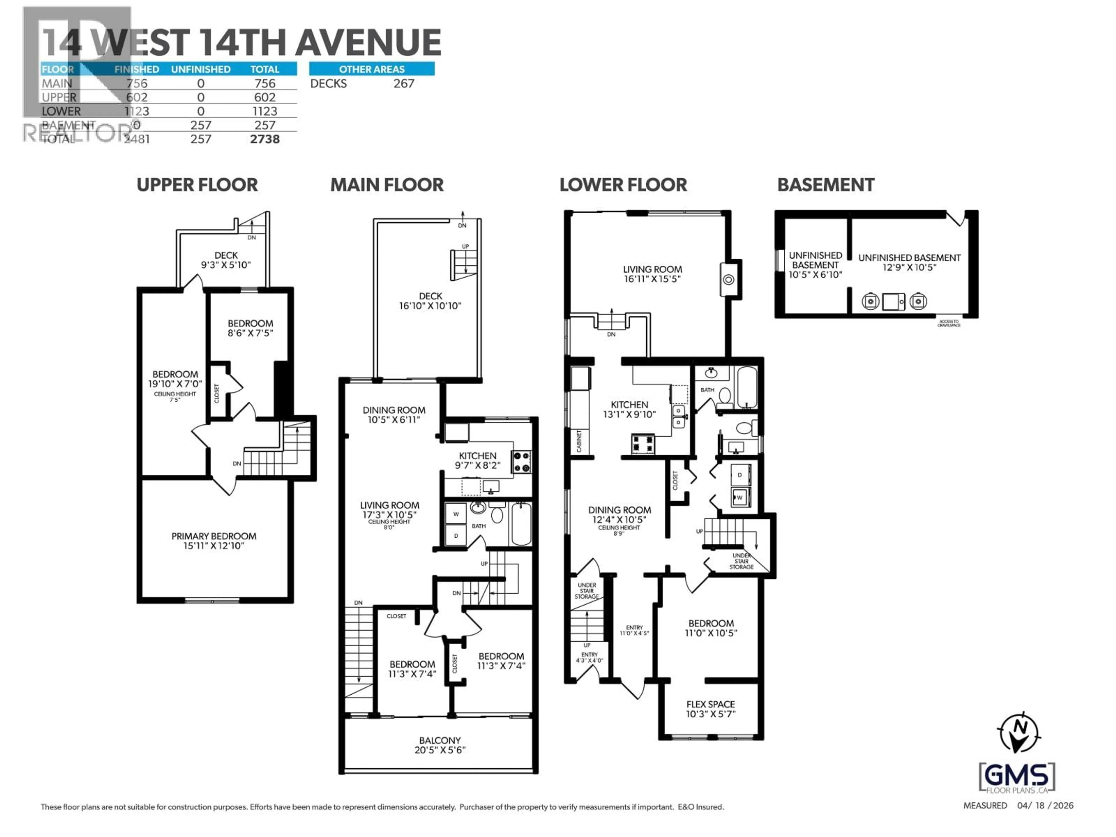 Floor plan for 14 14TH AVENUE, Vancouver British Columbia V5Y1W6