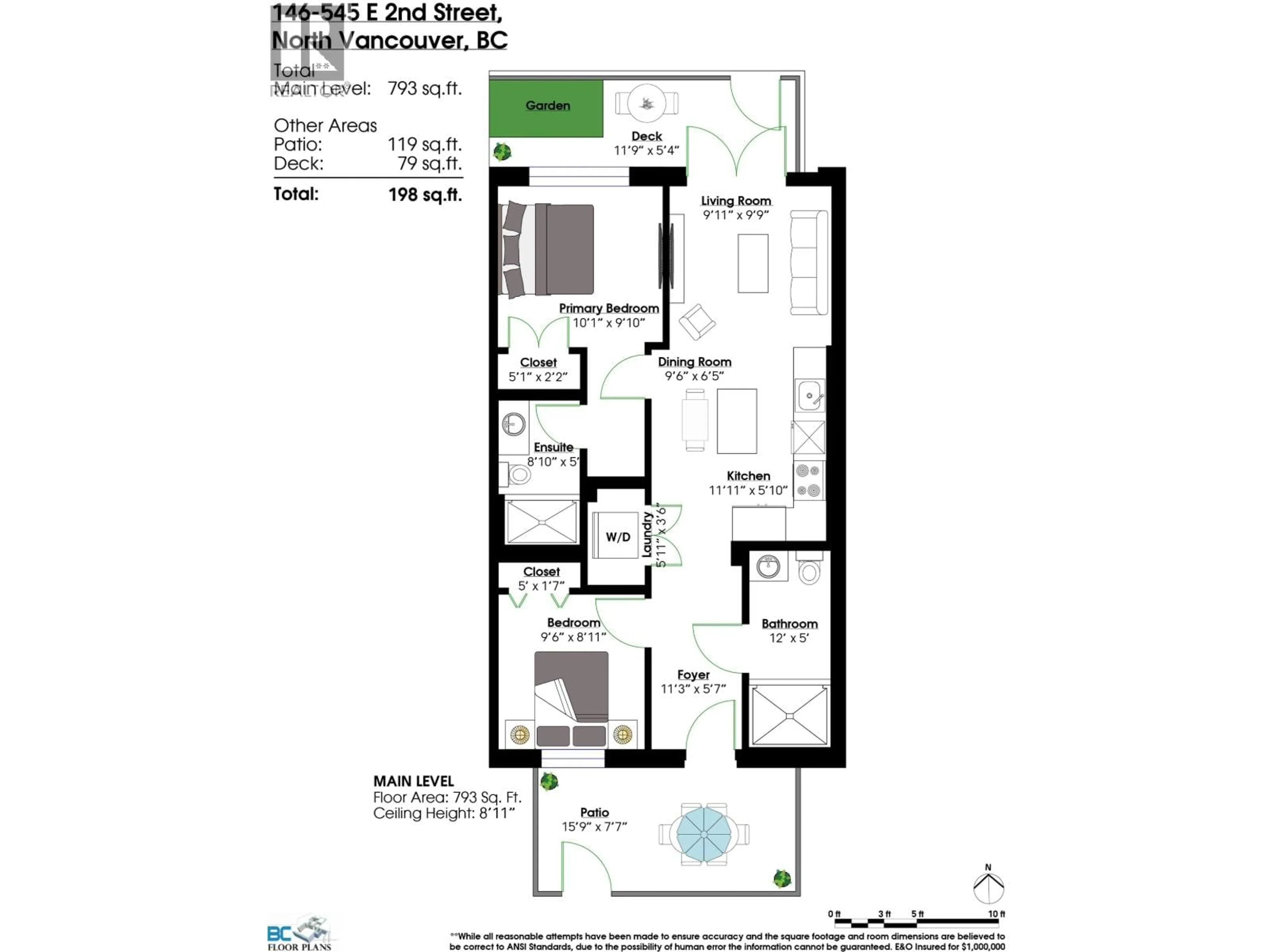 Floor plan for 146 - 545 2ND STREET, North Vancouver British Columbia V7L1E1