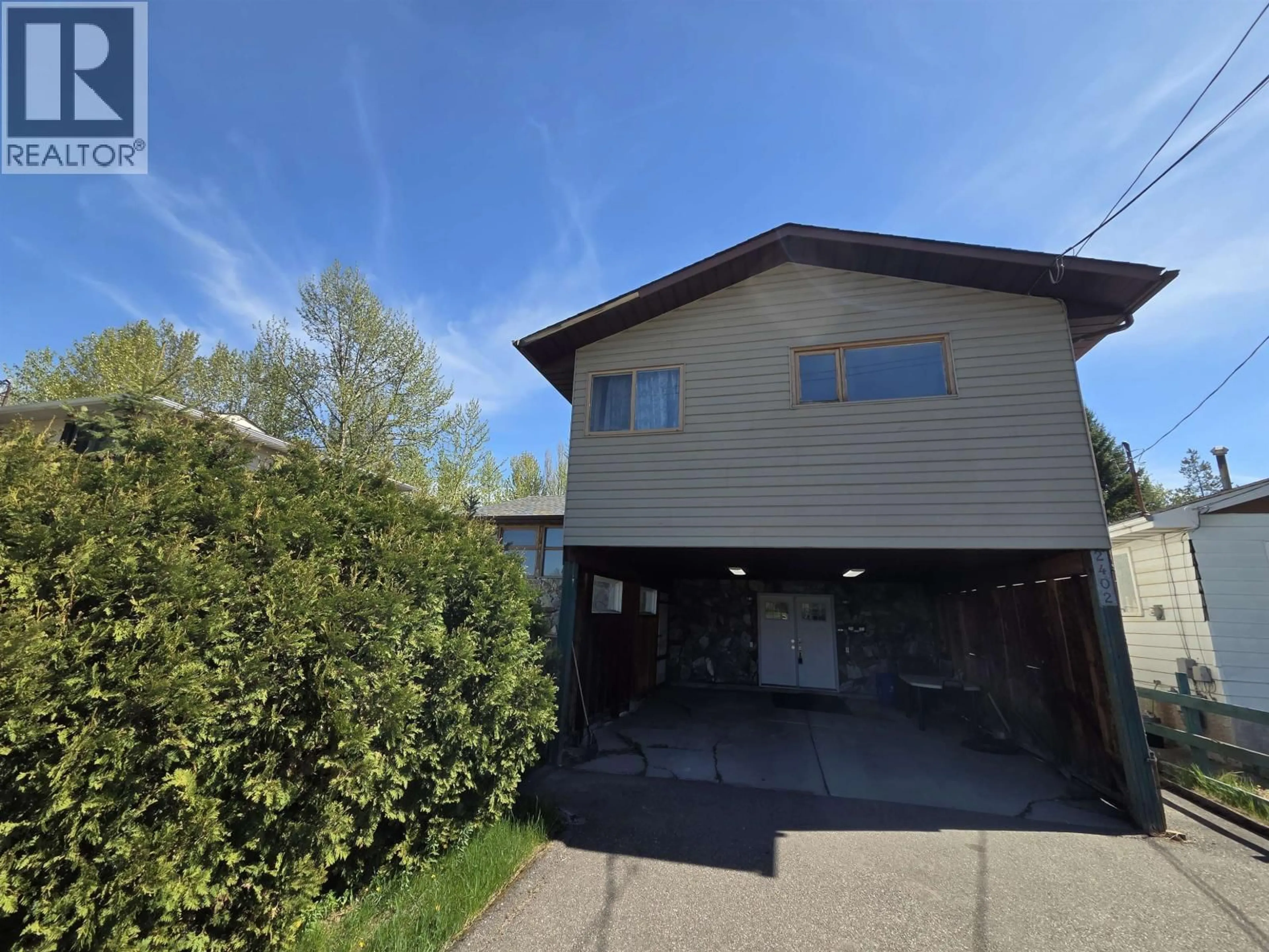 A pic from outside/outdoor area/front of a property/back of a property/a pic from drone, building for 2402 VICTORIA STREET, Prince George British Columbia V2L2M2
