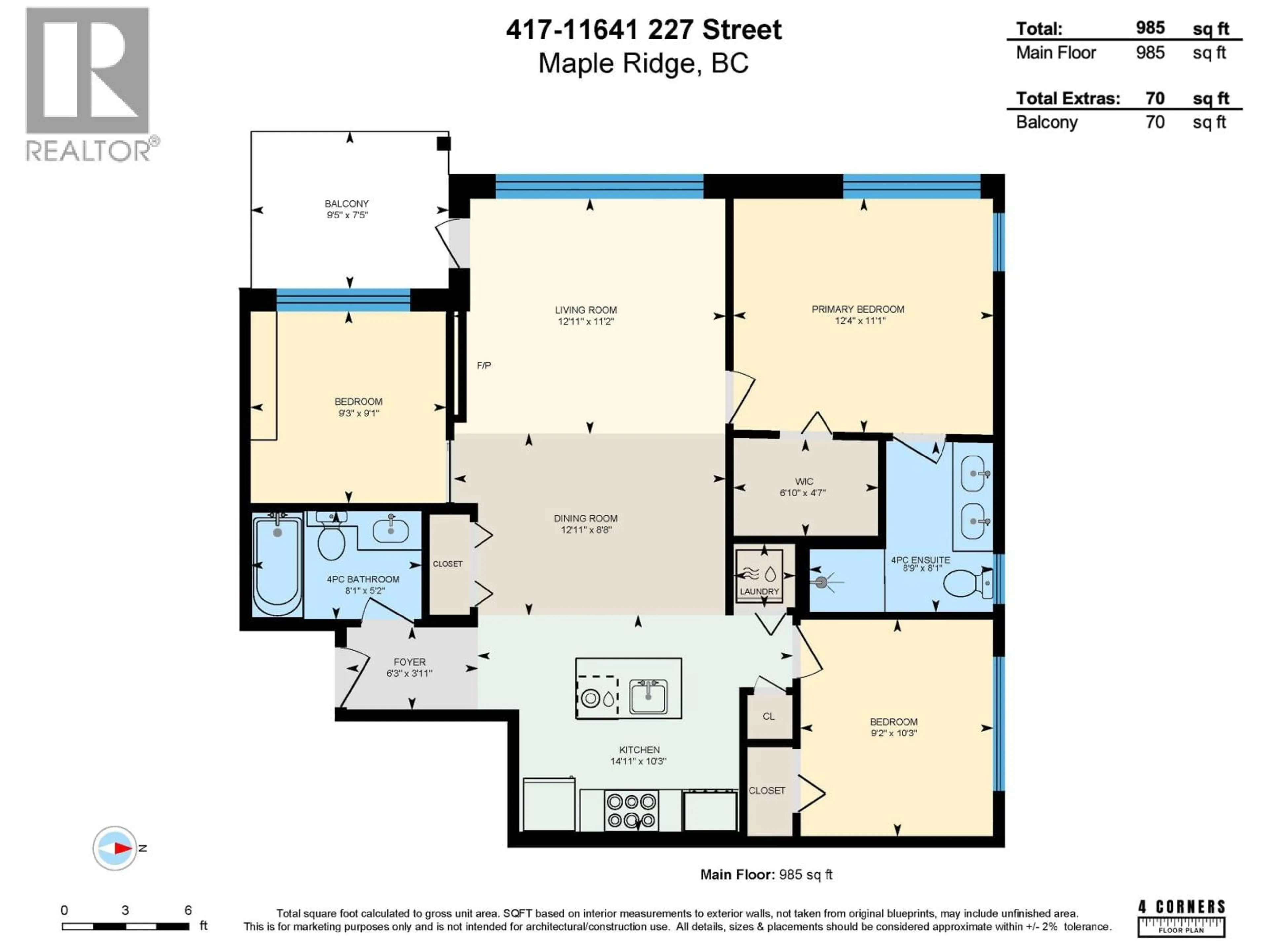 Floor plan for 417 - 11641 227 STREET, Maple Ridge British Columbia V2X9J6