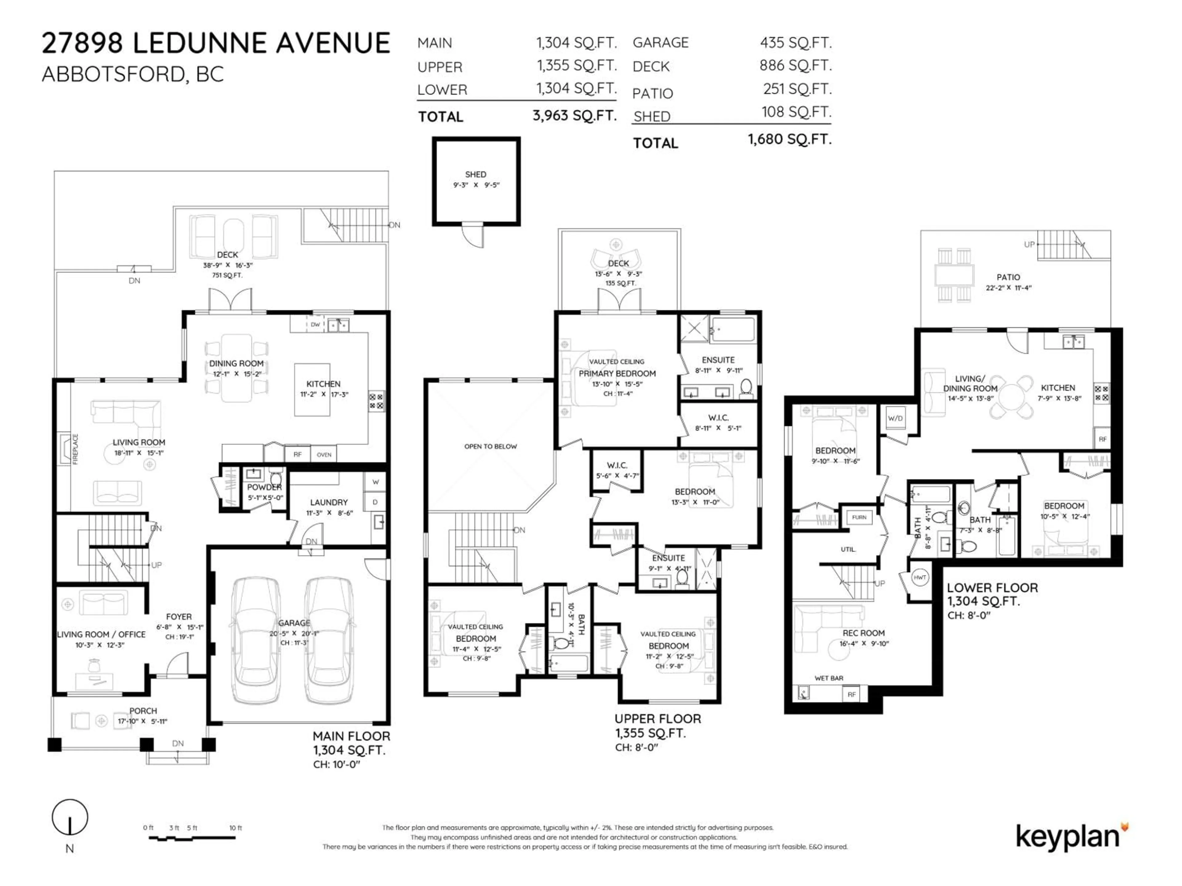 Floor plan for 27989 LEDUNNE AVENUE, Abbotsford British Columbia V4X1H5