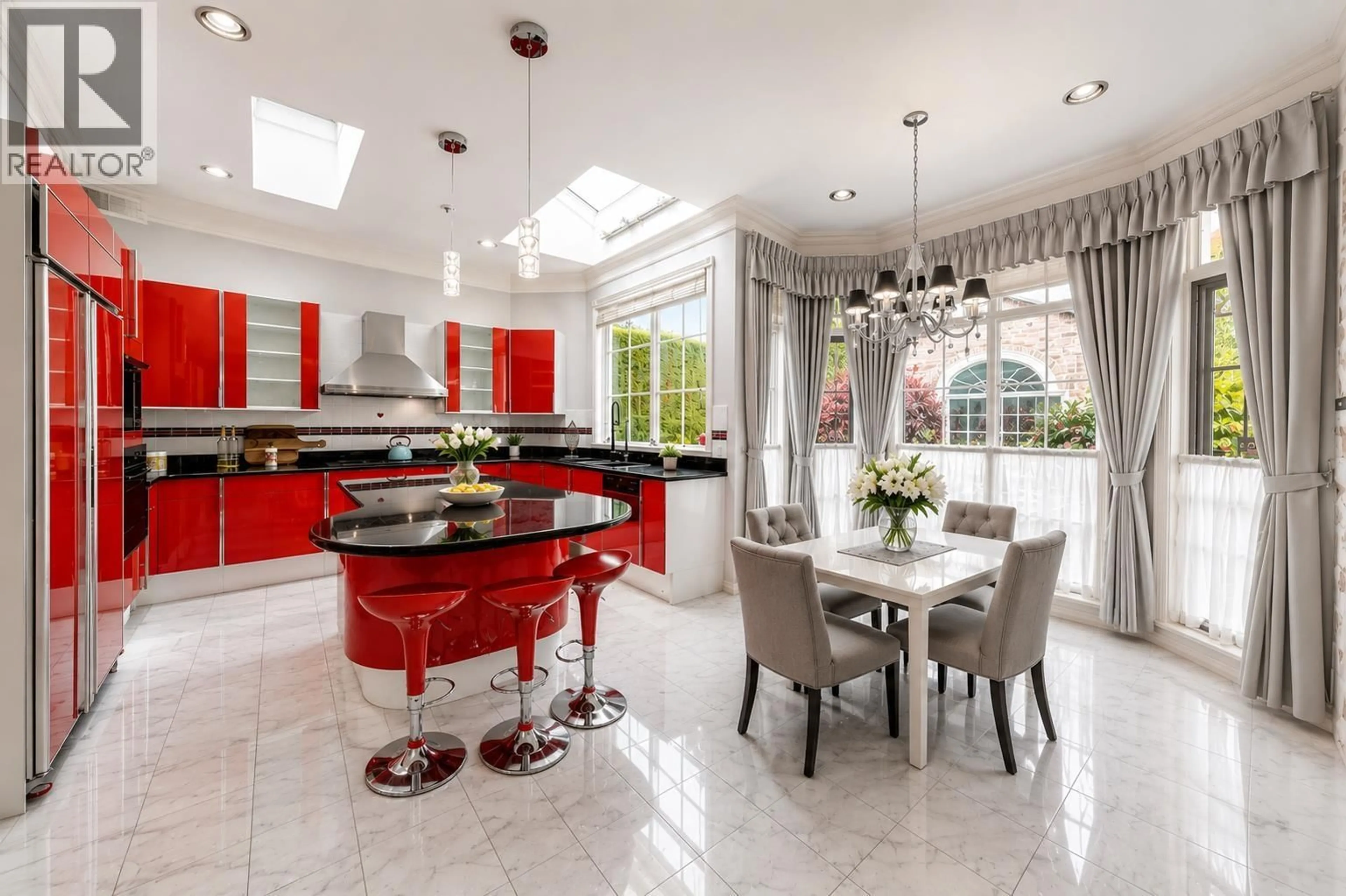 Contemporary kitchen, ceramic/tile floor for 6751 CHATTERTON ROAD, Richmond British Columbia V7C2Y6