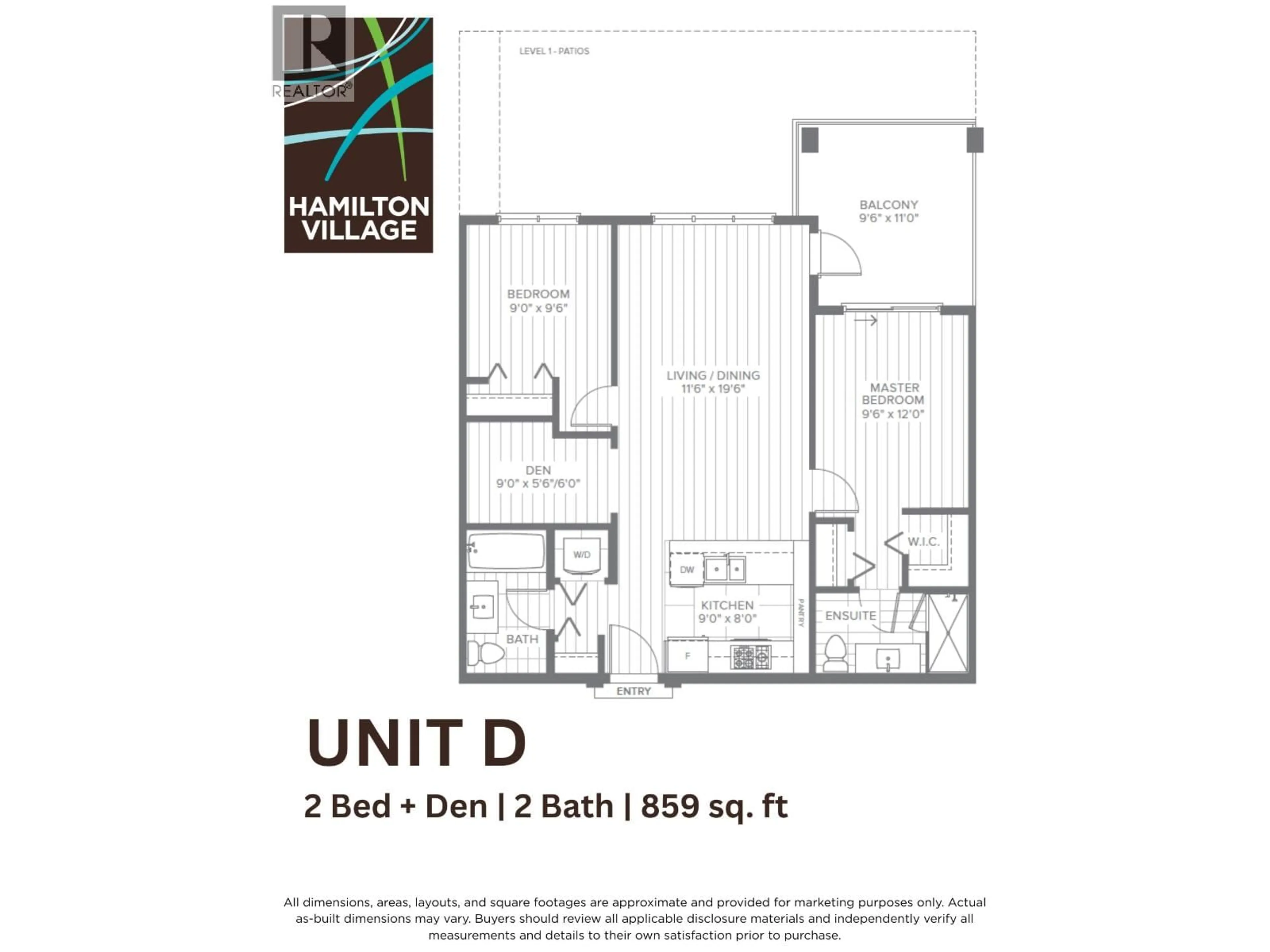Floor plan for 415 - 23222 GILLEY ROAD, Richmond British Columbia V6V0C8