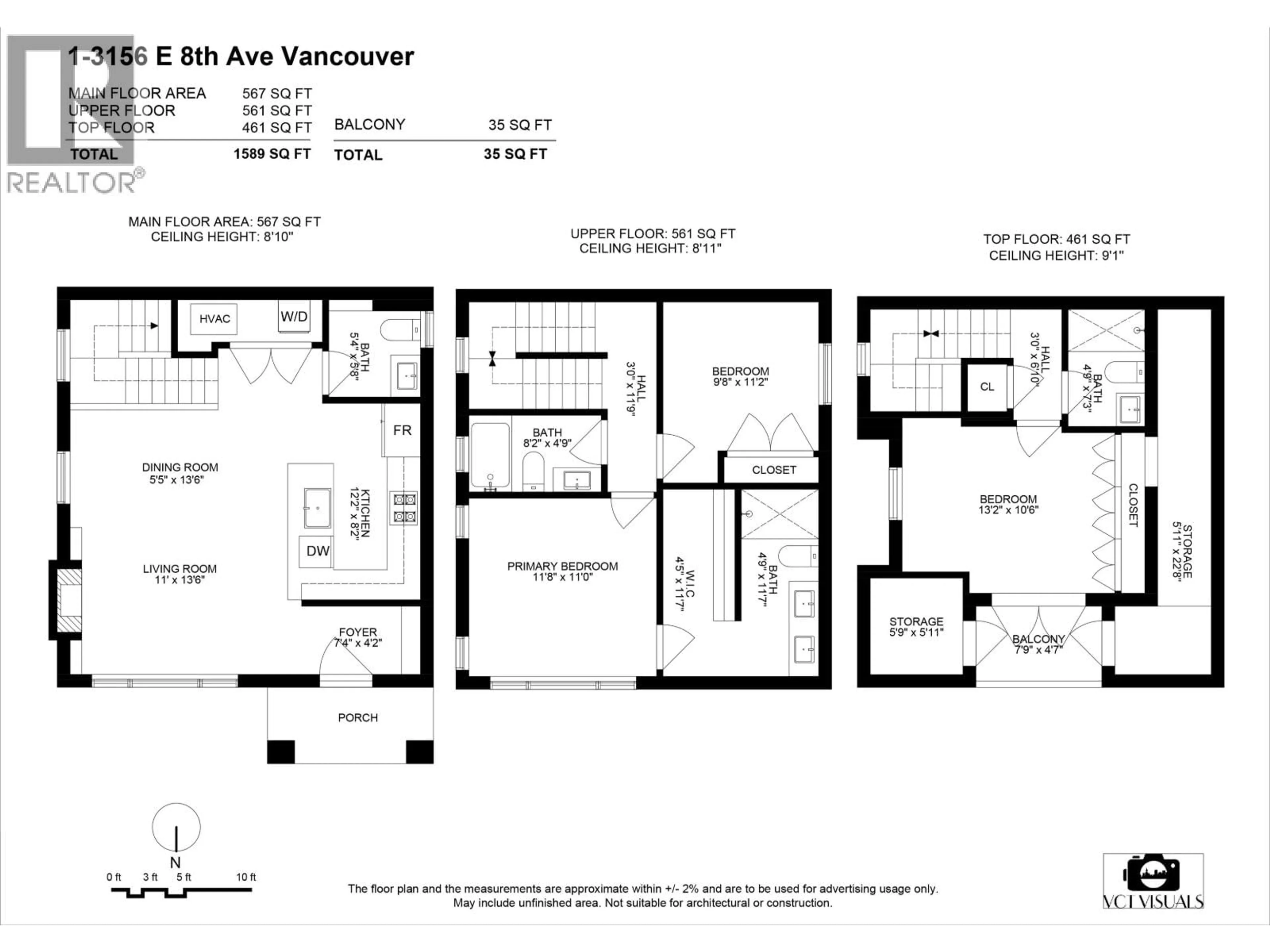 Floor plan for 3156-1 8TH AVENUE, Vancouver British Columbia V5M1X6