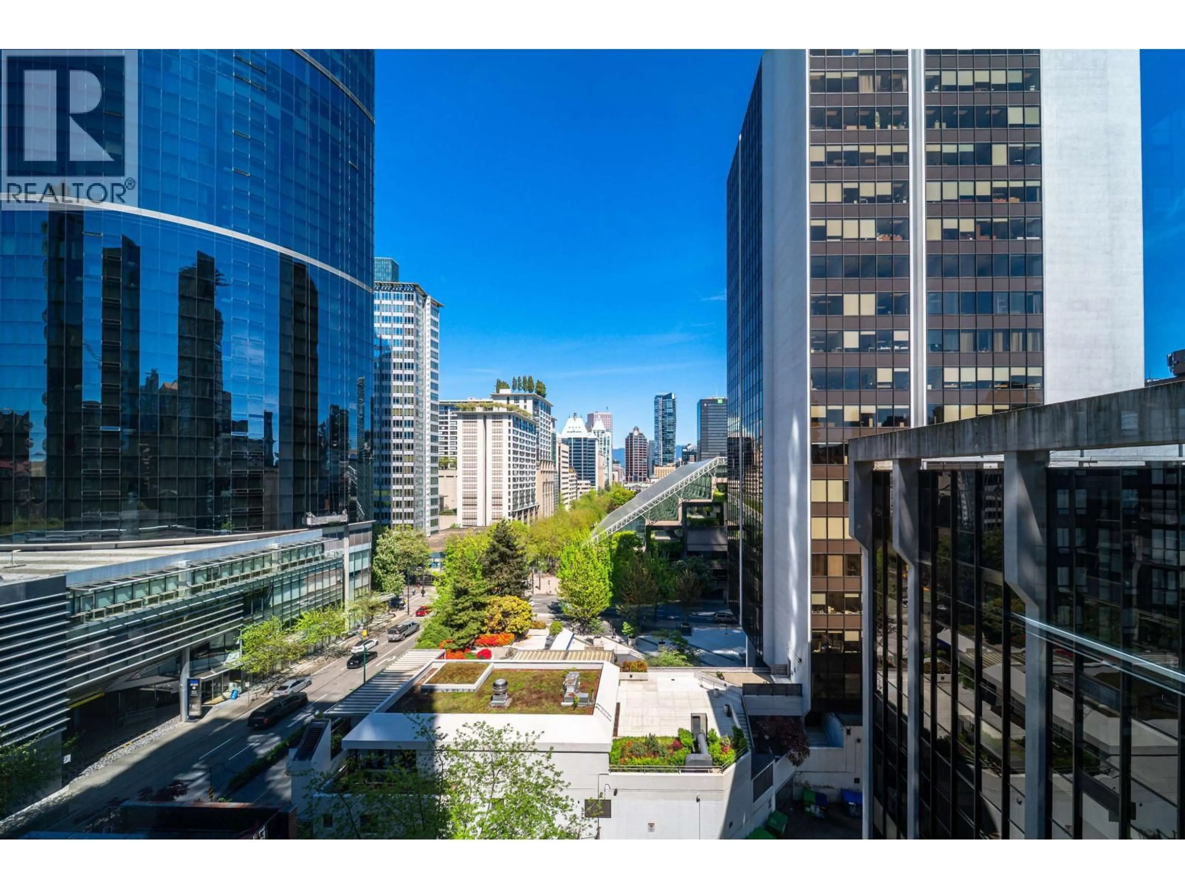 Patio, city buildings view from balcony for 1201 - 1068 HORNBY STREET, Vancouver British Columbia V6Z2Y7