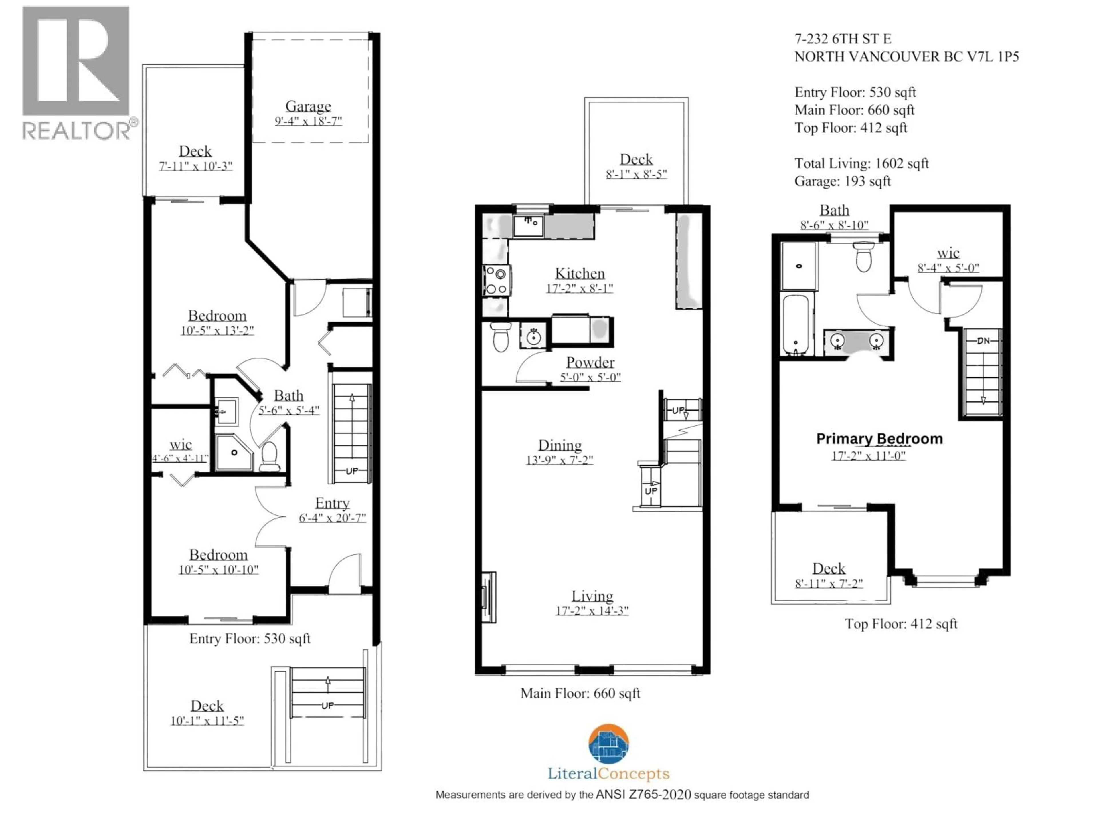 Floor plan for 7 - 232 6TH STREET, North Vancouver British Columbia V7L1P5