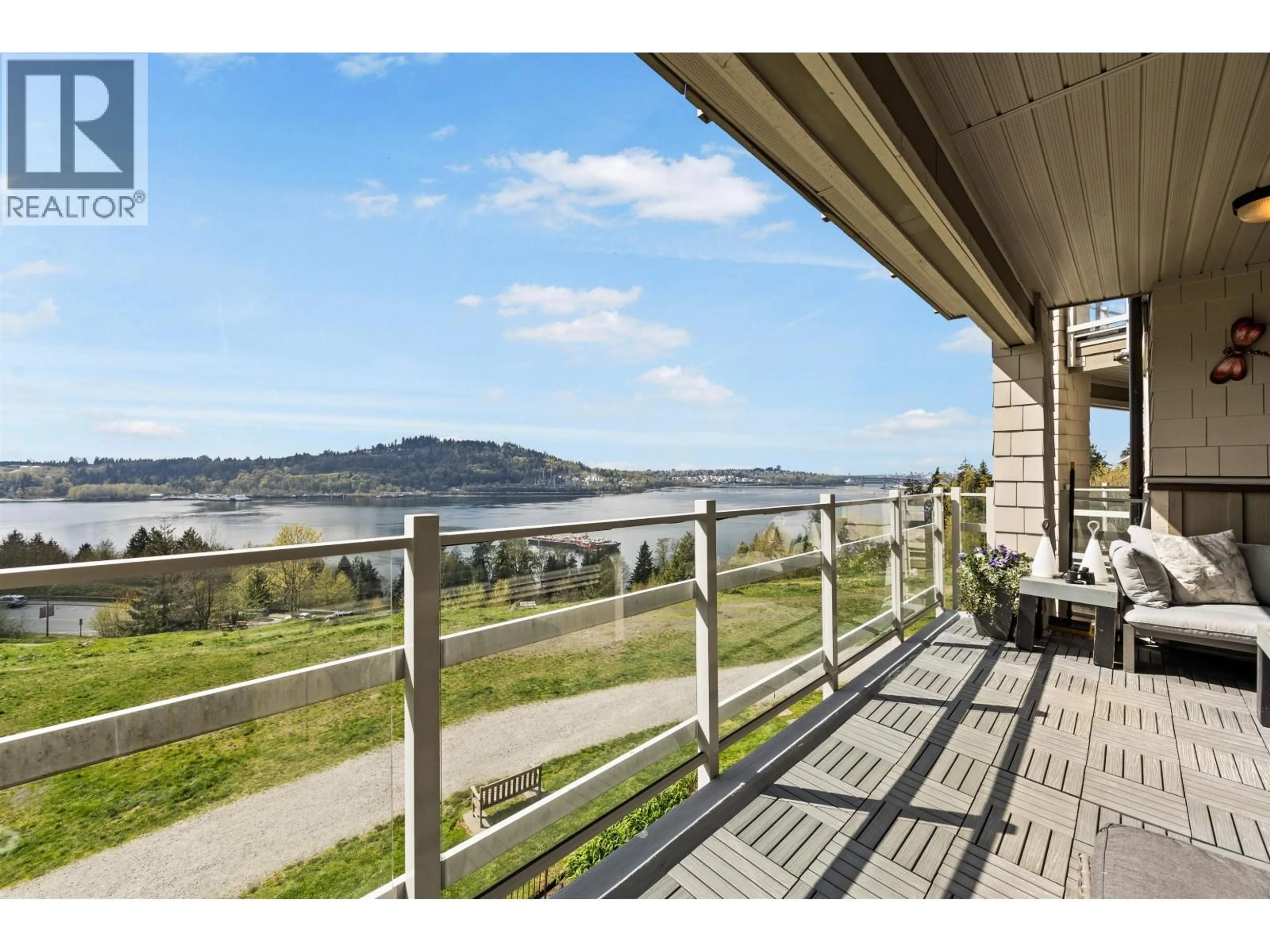 Balcony in the apartment, water/lake/river/ocean view for 307 - 530 RAVEN WOODS DRIVE, North Vancouver British Columbia V7G2T5