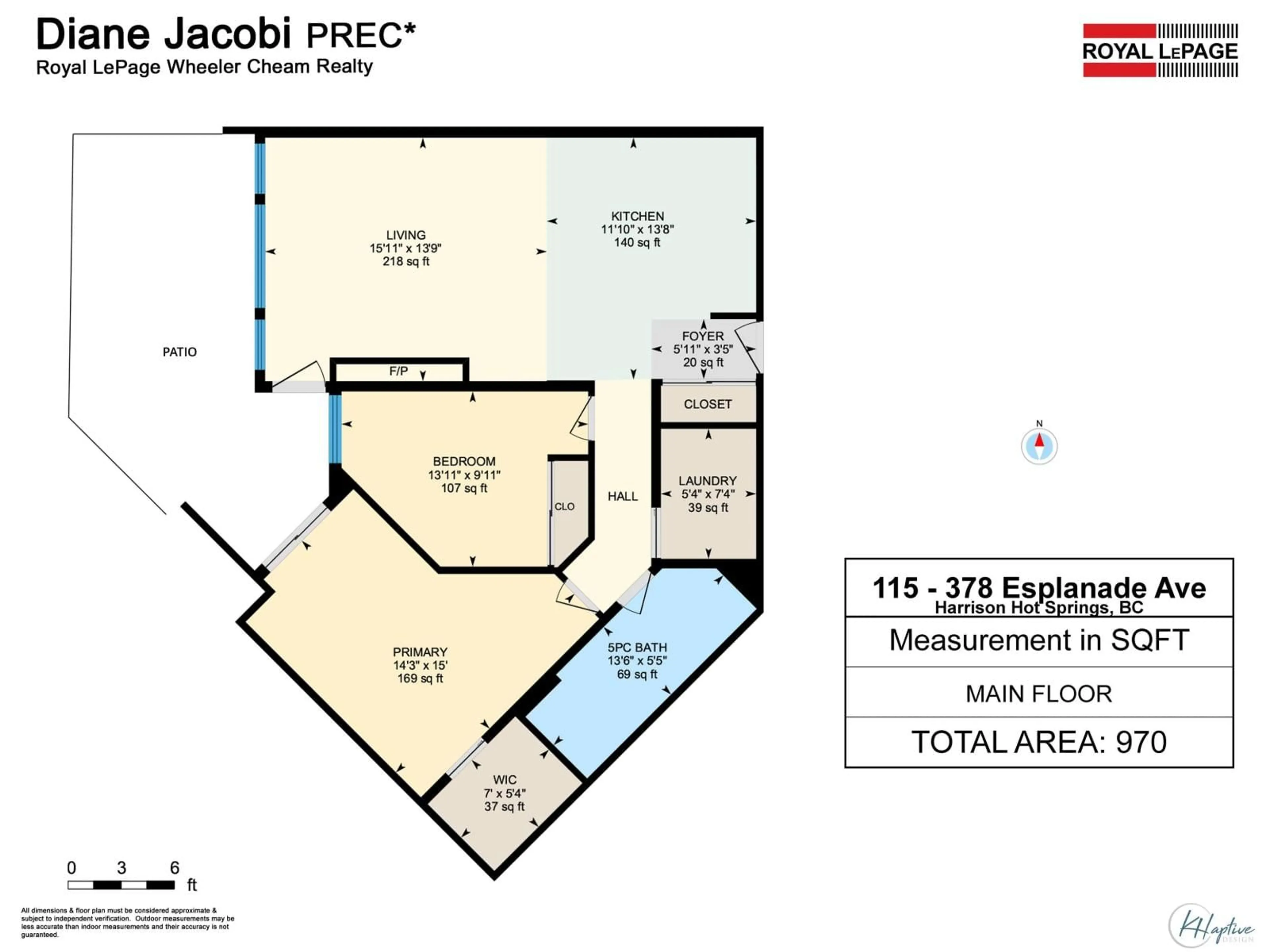Floor plan for 115 - 378 ESPLANADE AVENUE, Harrison Hot Springs British Columbia V0M1A3