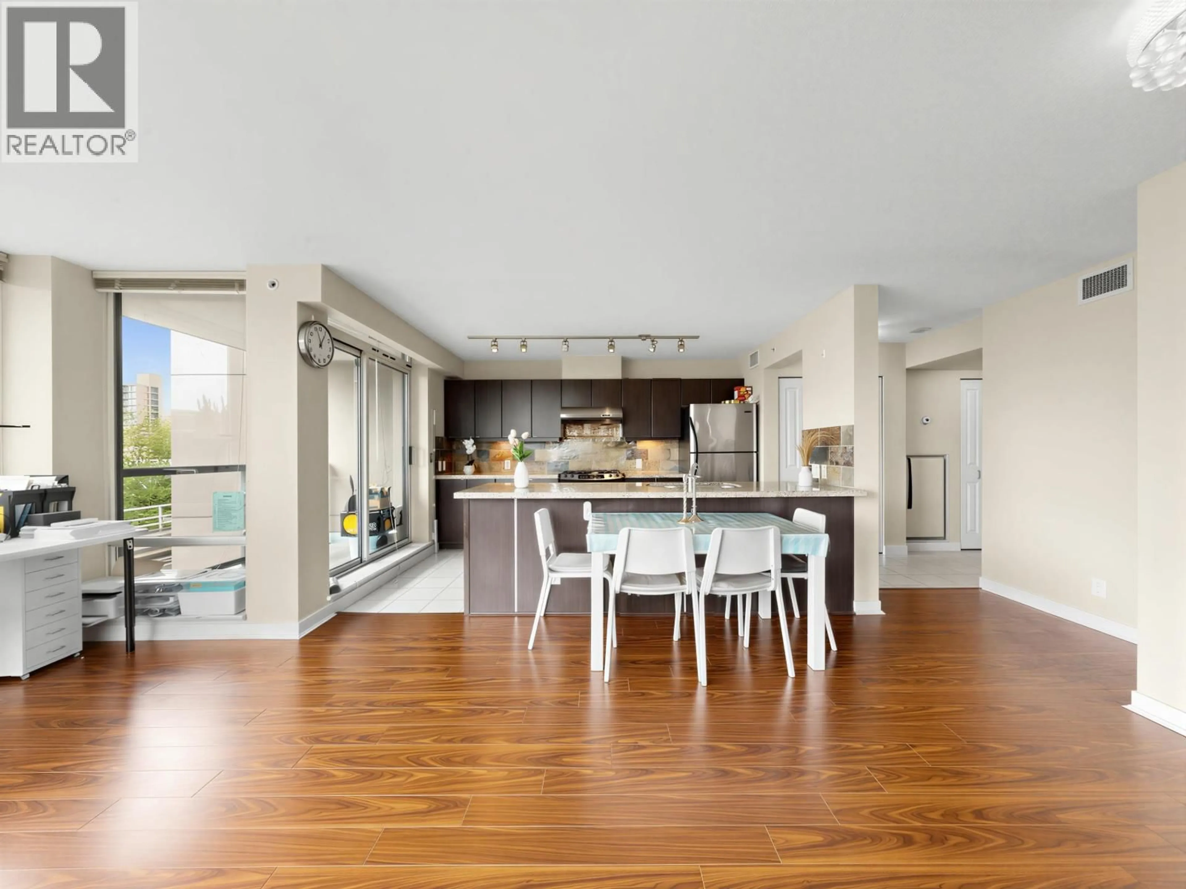 Open concept kitchen, wood/laminate floor for 607 - 6068 NO. 3 ROAD, Richmond British Columbia V6Y4M7