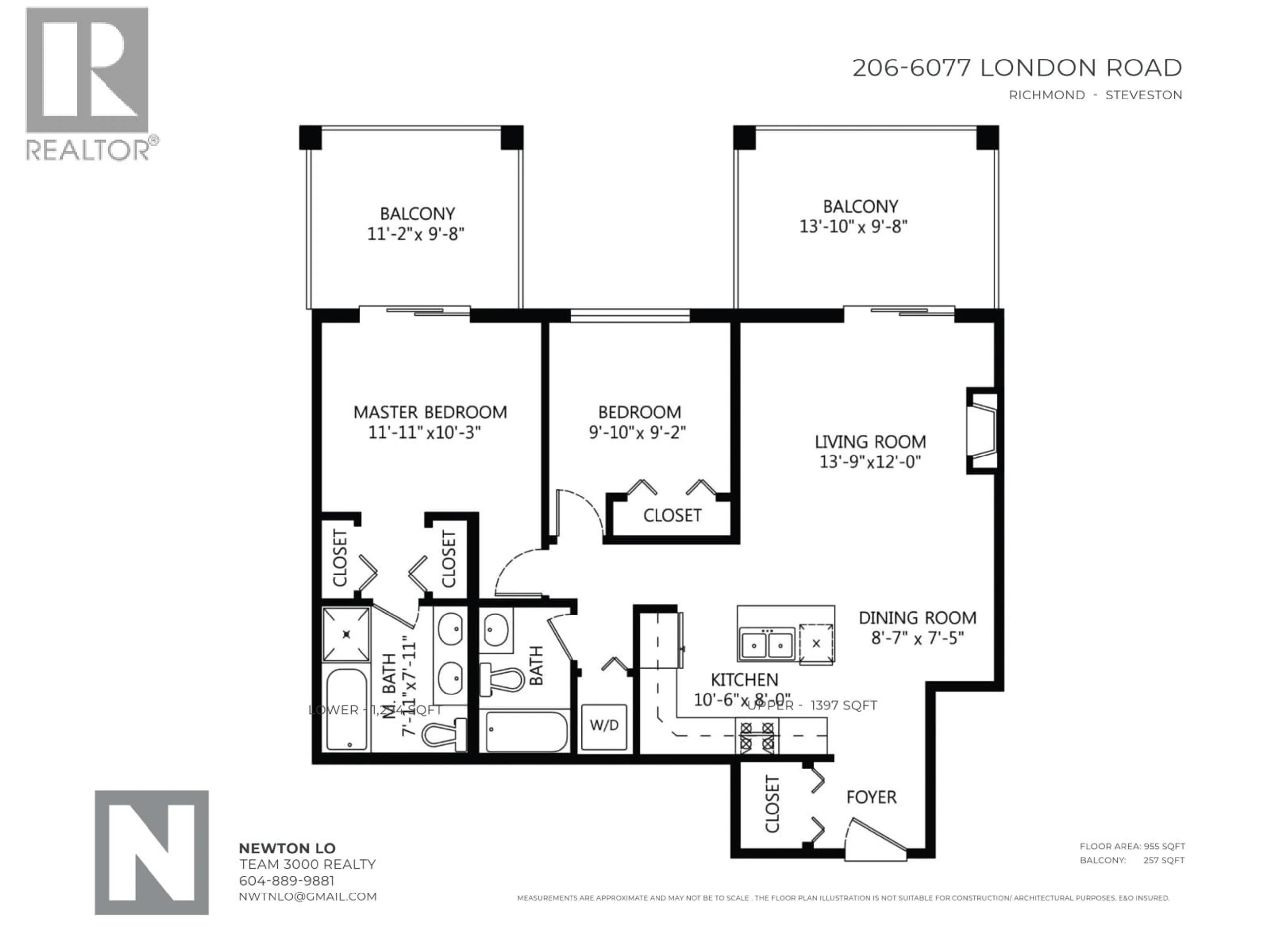 Floor plan for 206 - 6077 LONDON ROAD, Richmond British Columbia V7E0A7